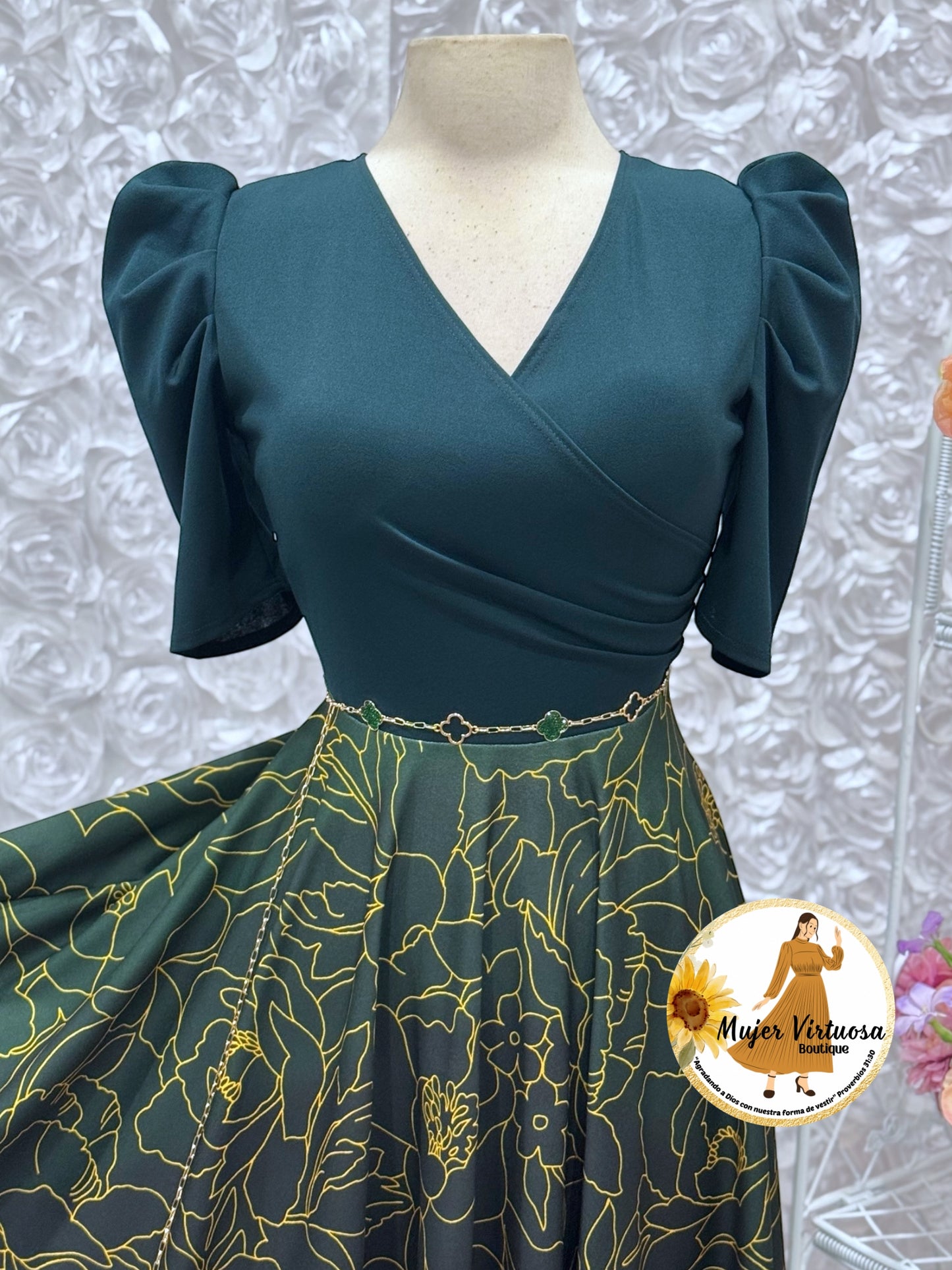 Susan Hunter Green Ombre Dress