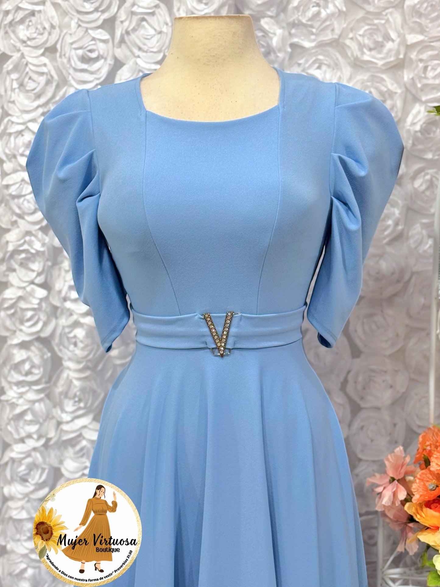 Lily Sky Blue Maxi Dress