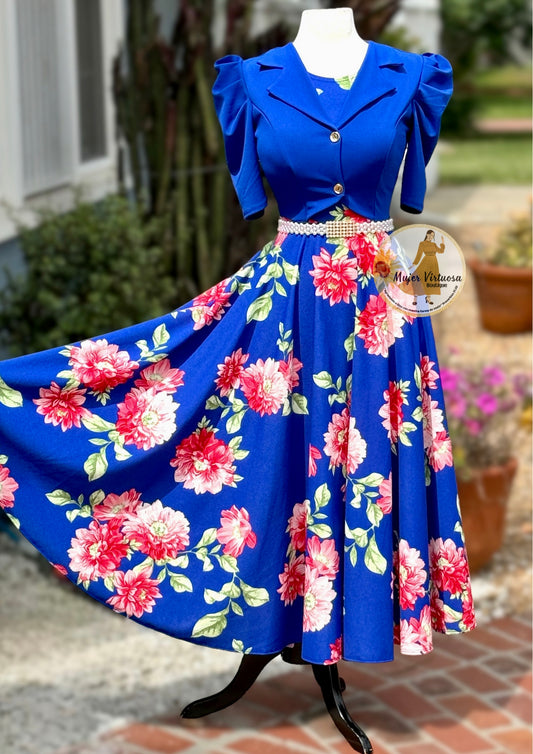 Arlet Royal Blazer Floral Dress