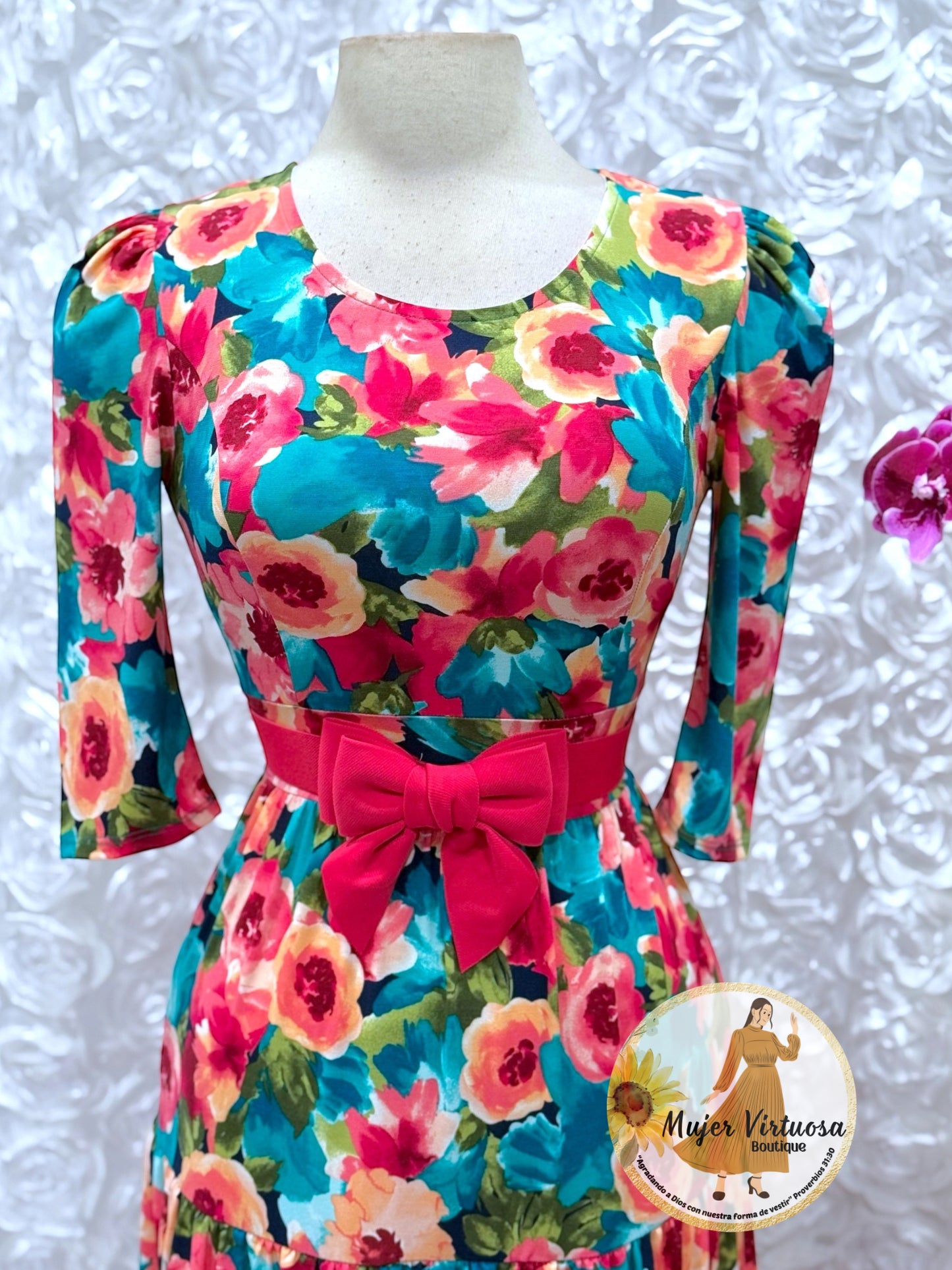 “Sunny days” Navy Floral Dress