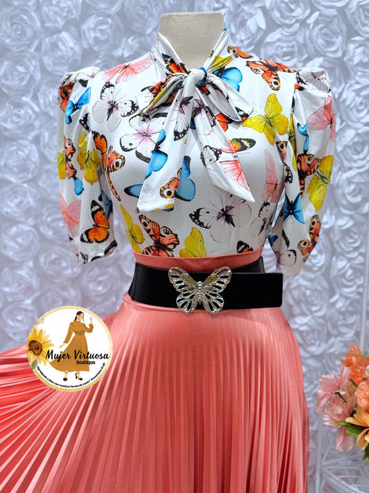 Butterflies Top with Bow
