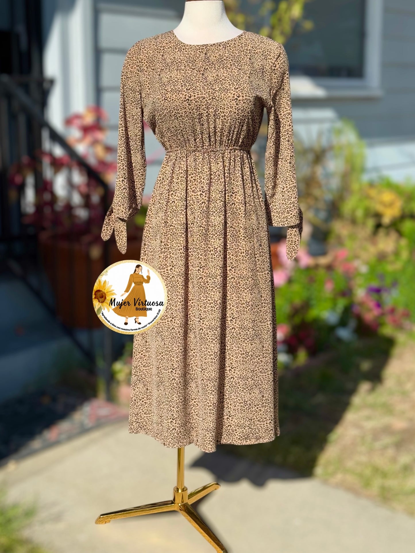 Mocha Animal Print Dress