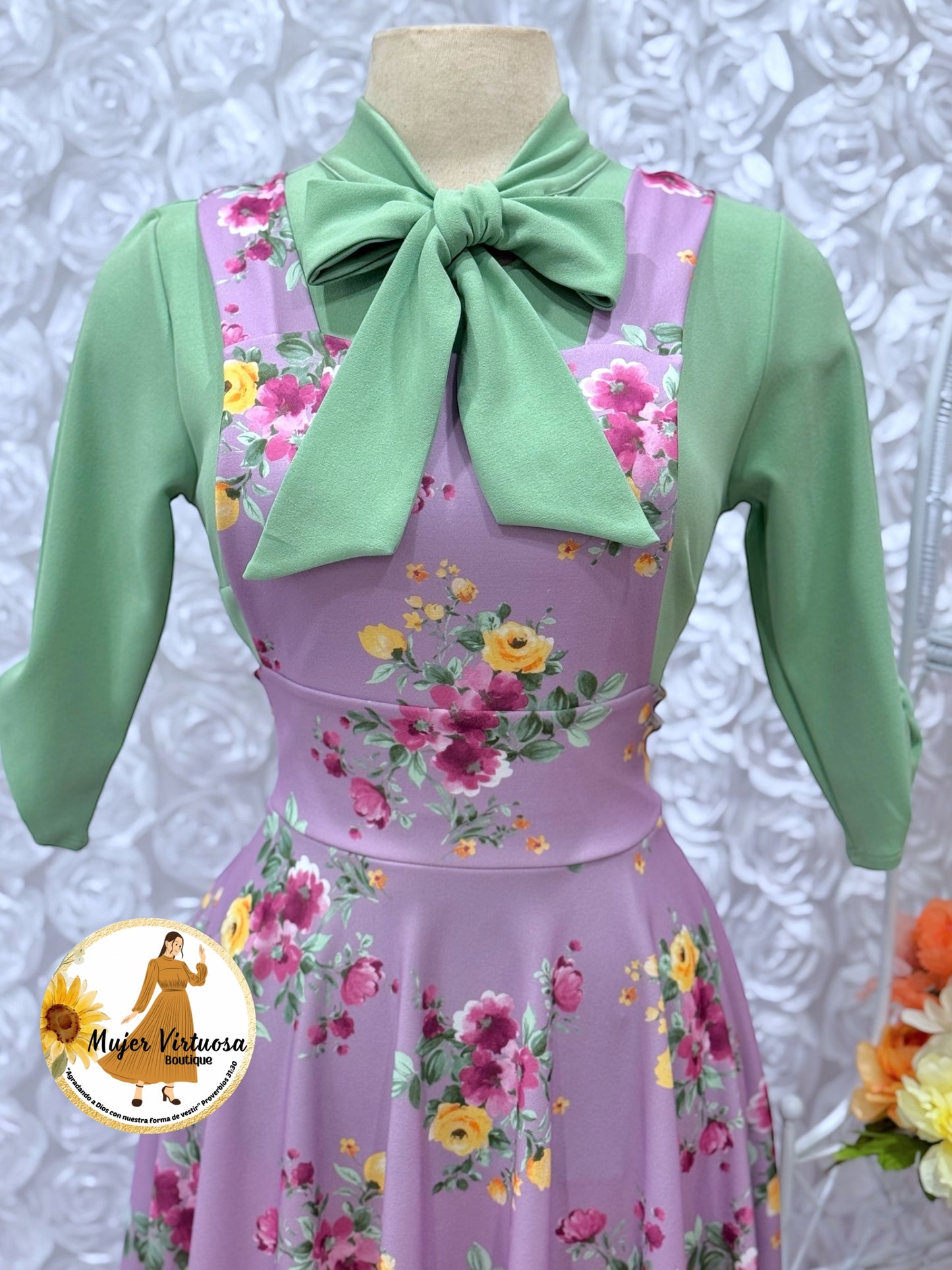 Angie Lilac Floral Overall