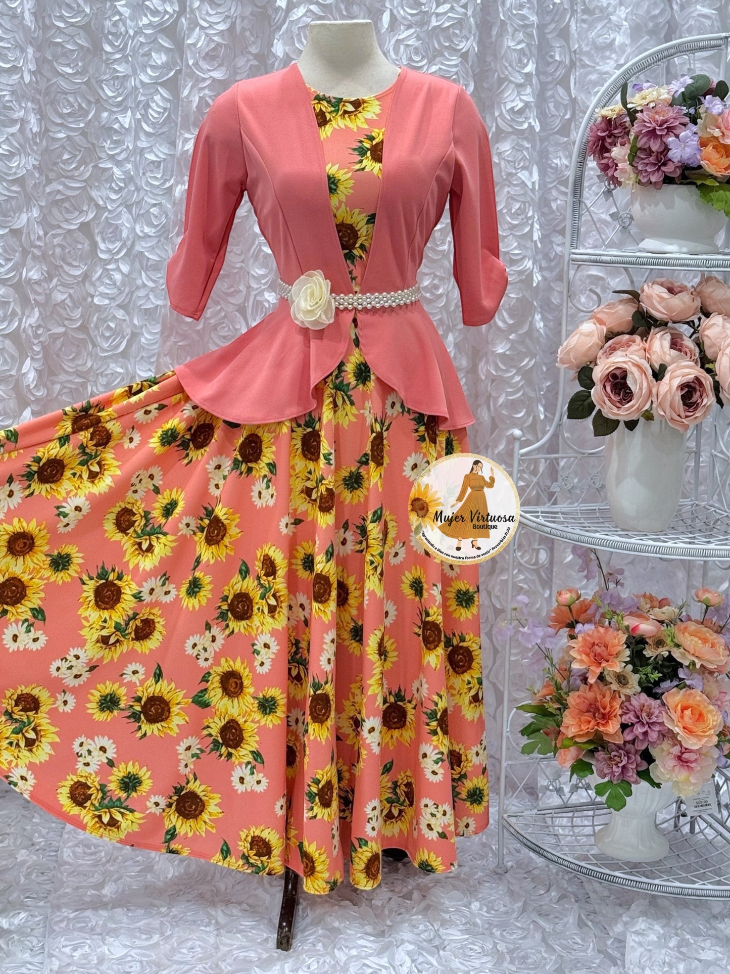 Helena Pink Sunflower 🌻 Blazer Dress