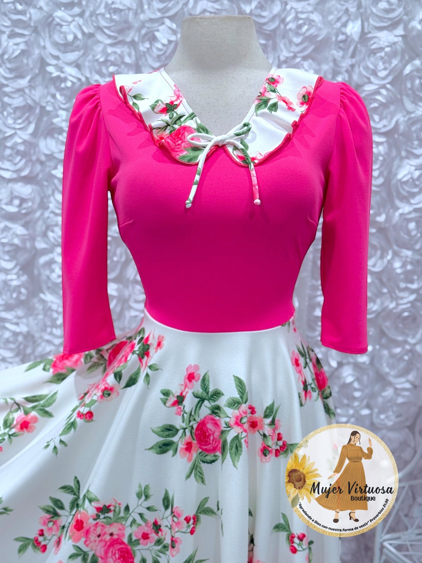 Francesca Pink/White Floral Dress