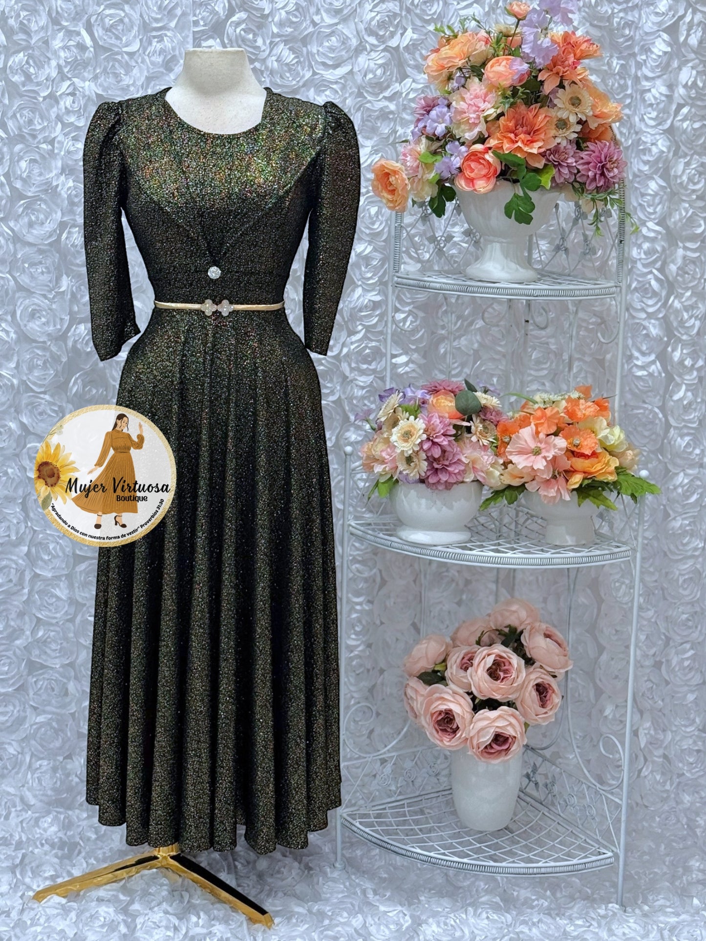 Astrid Black & Gold Blazer Dress