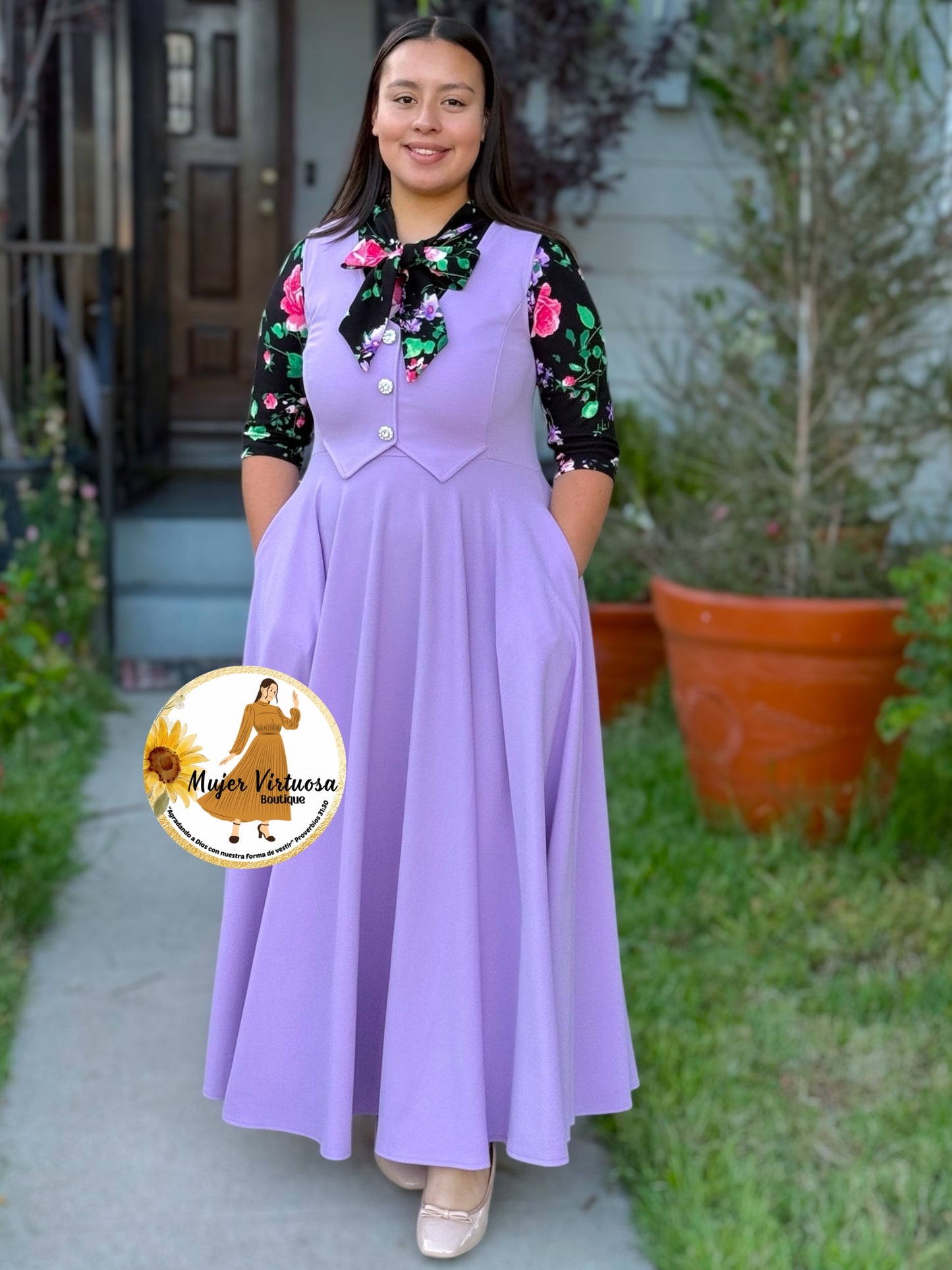 Sara Lilac Vest Overall