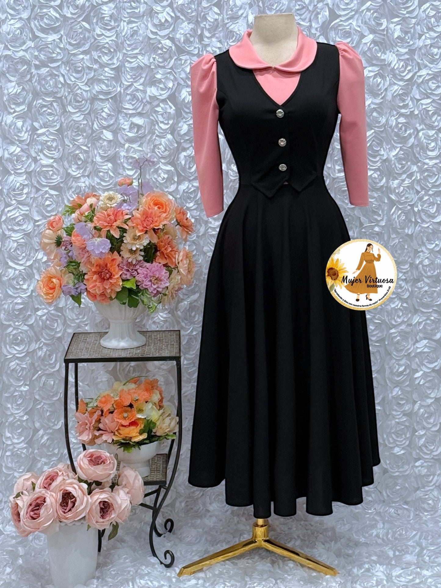 Pink & Black 2 in 1 Dress
