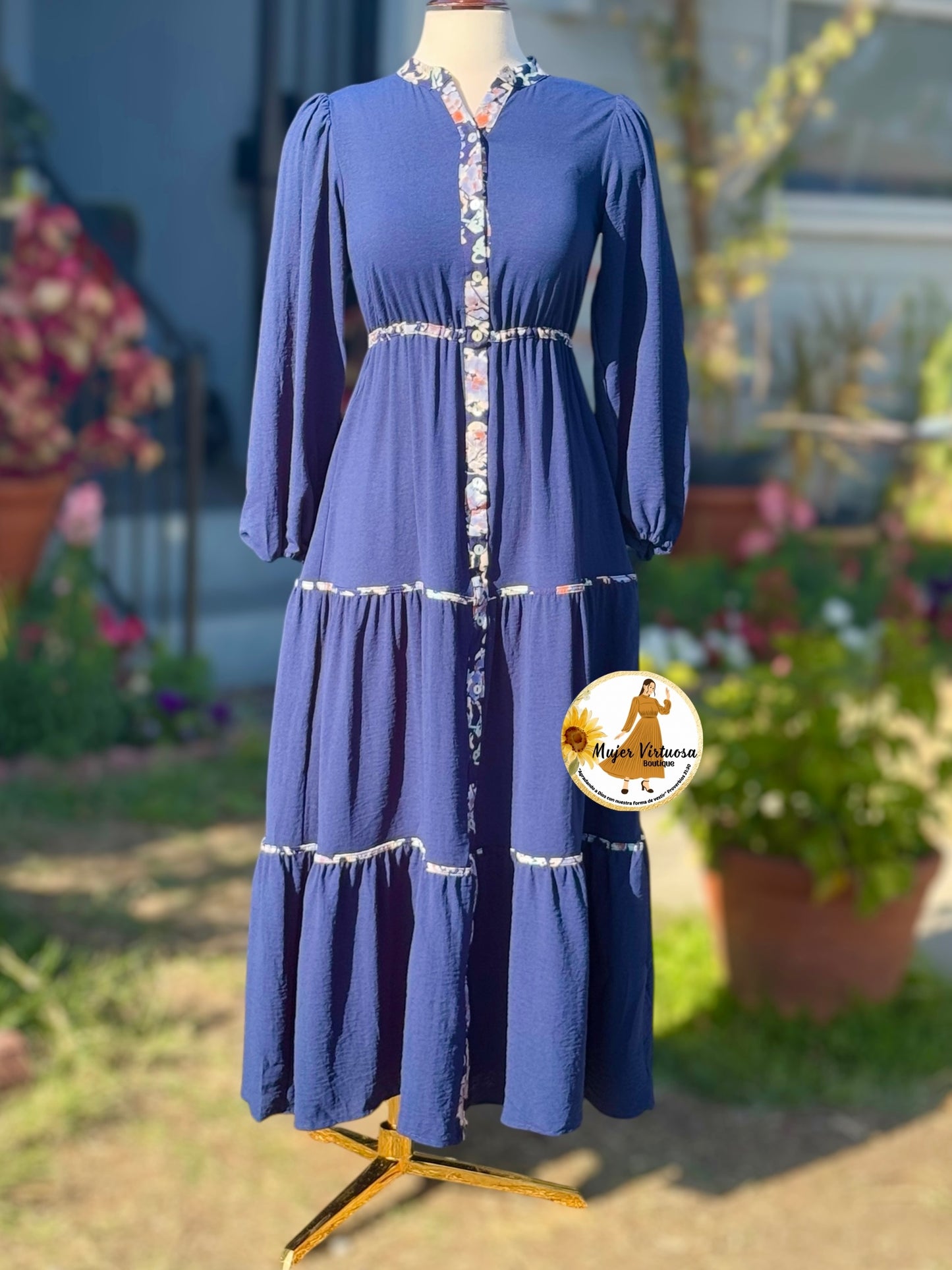 Navy Blue Maxi Dress
