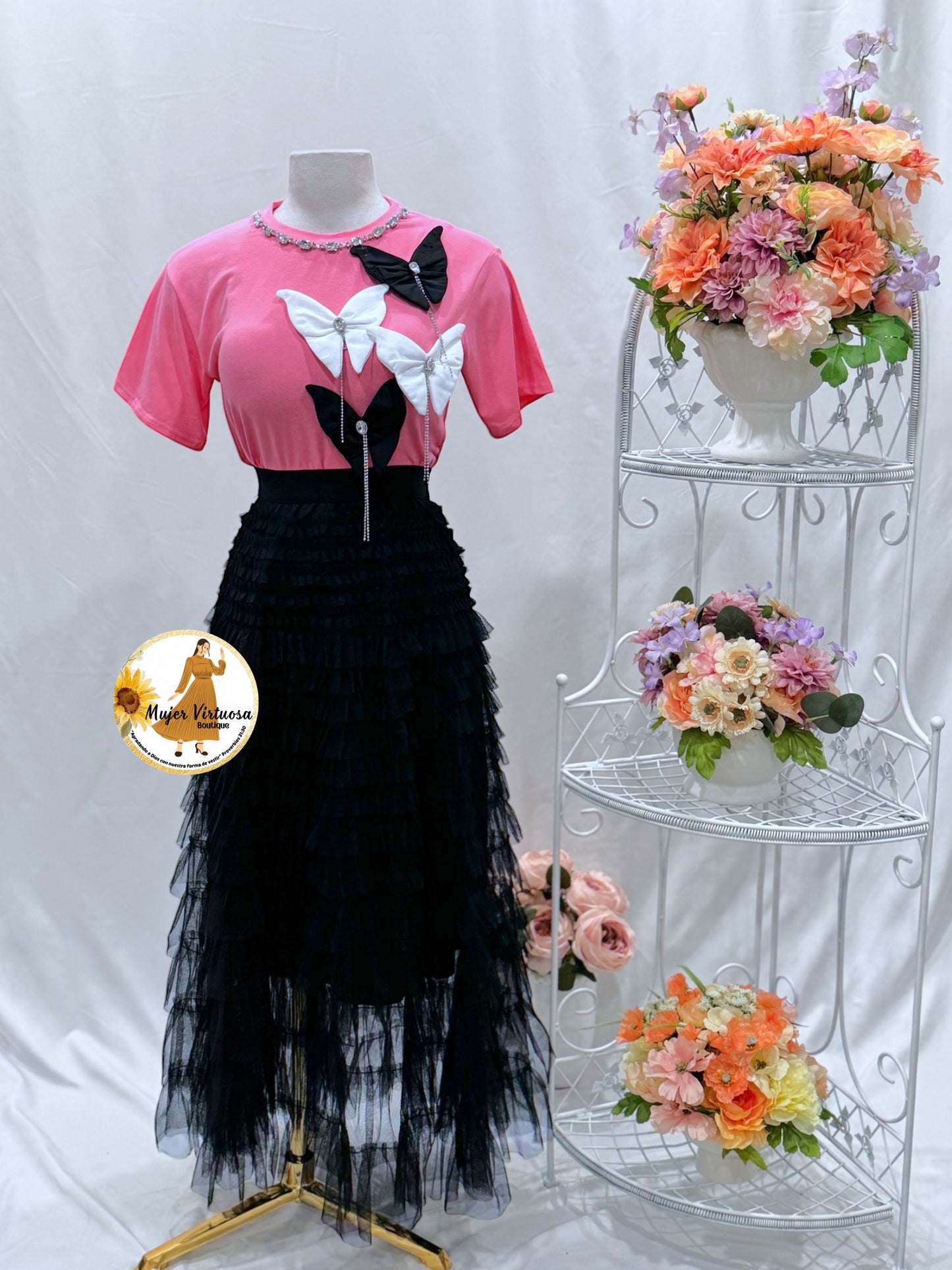 Black Tulle Maxi Skirt