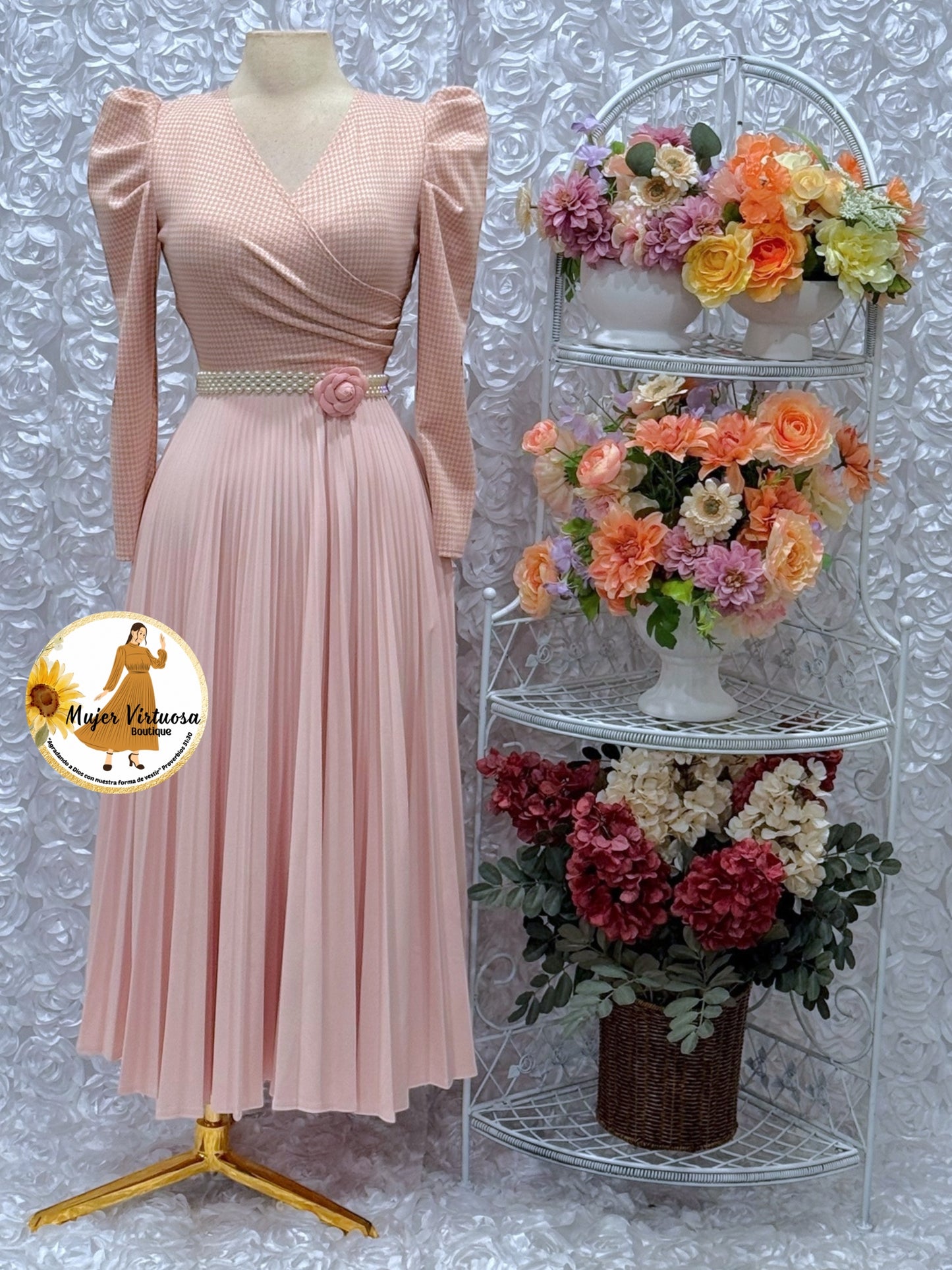 Yvette Pink Plaid Dress