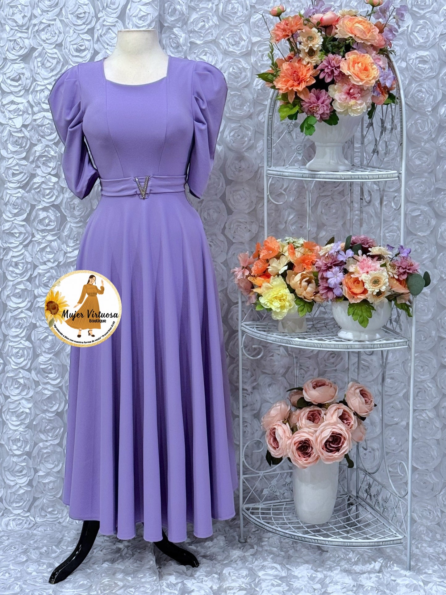 Lily Lavender Maxi Dress