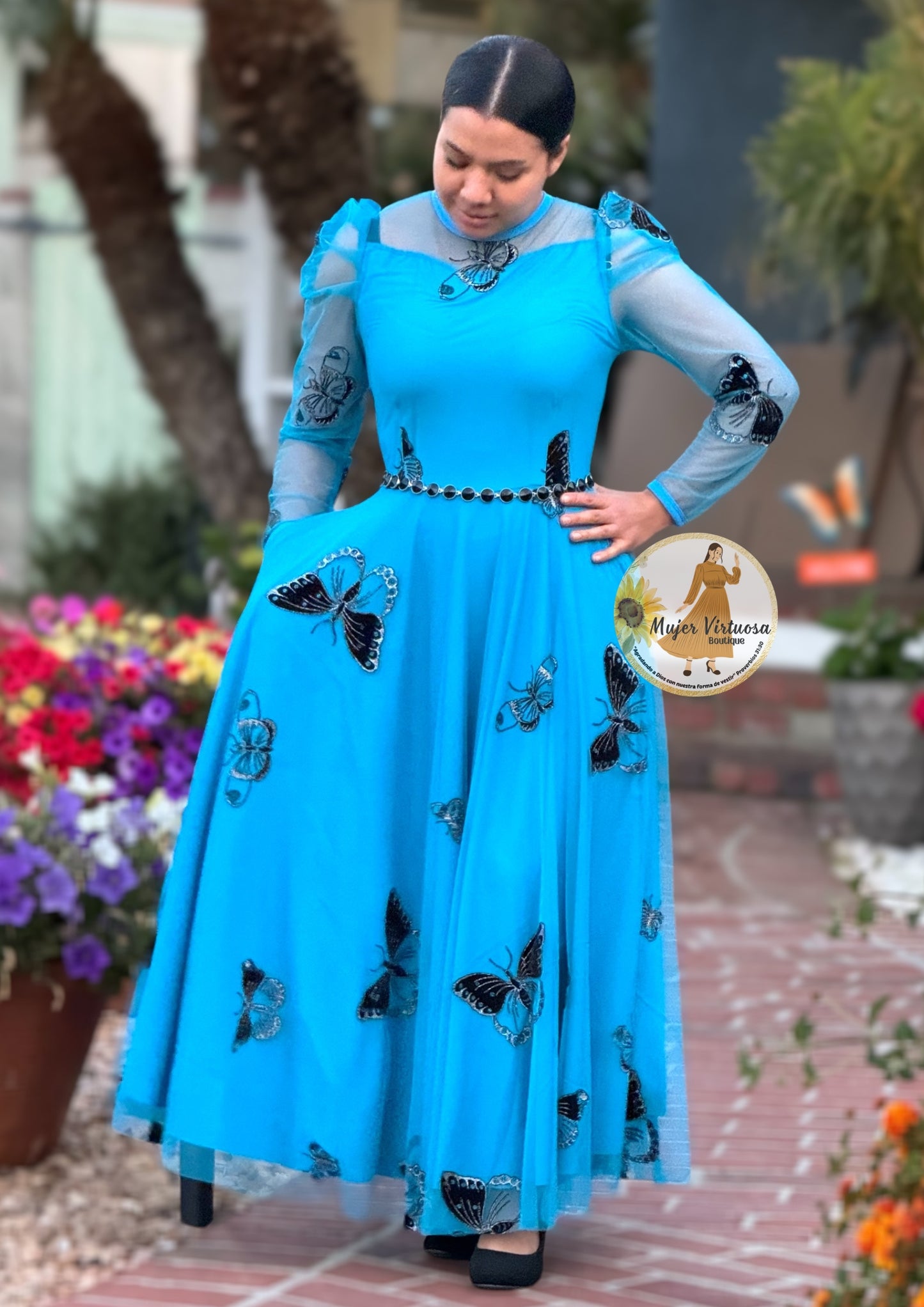 Ophelia Aqua Butterflies 🦋 Dress