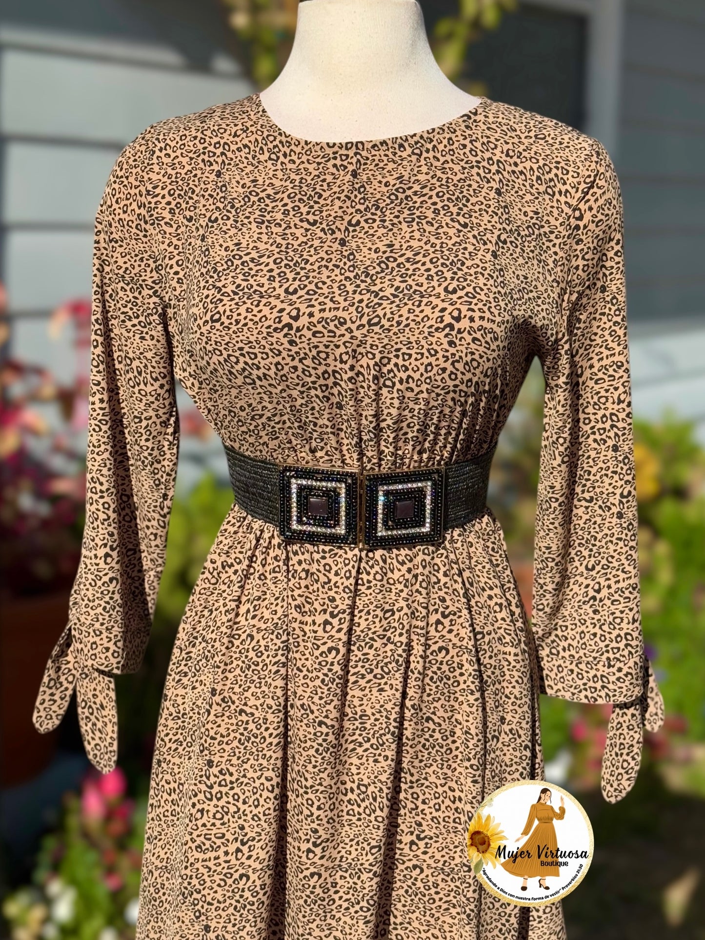 Mocha Animal Print Dress