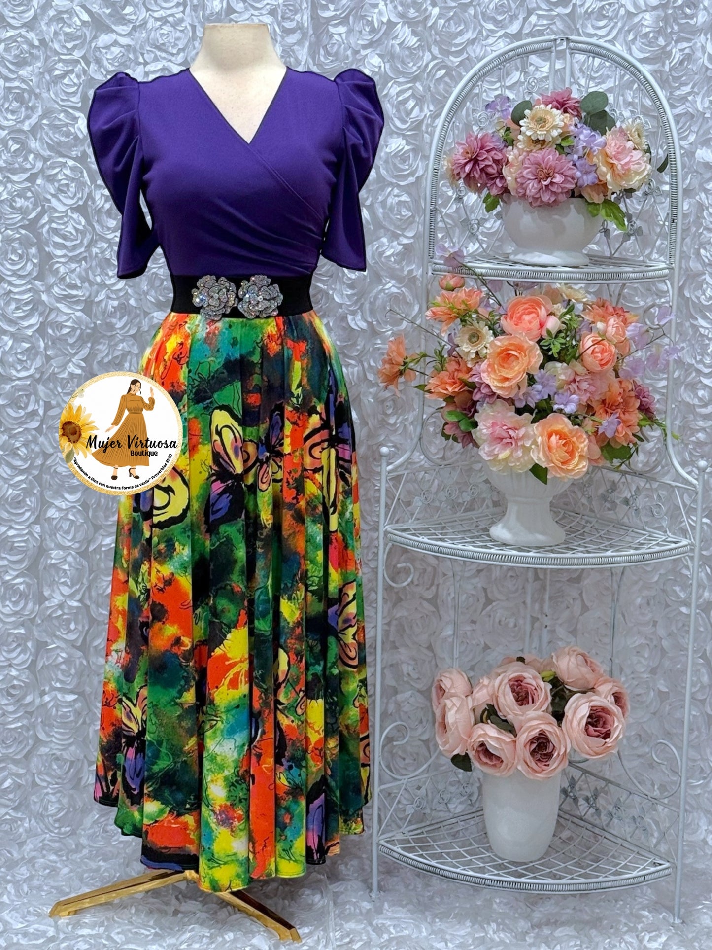 Suri Violet Butterflies Dress