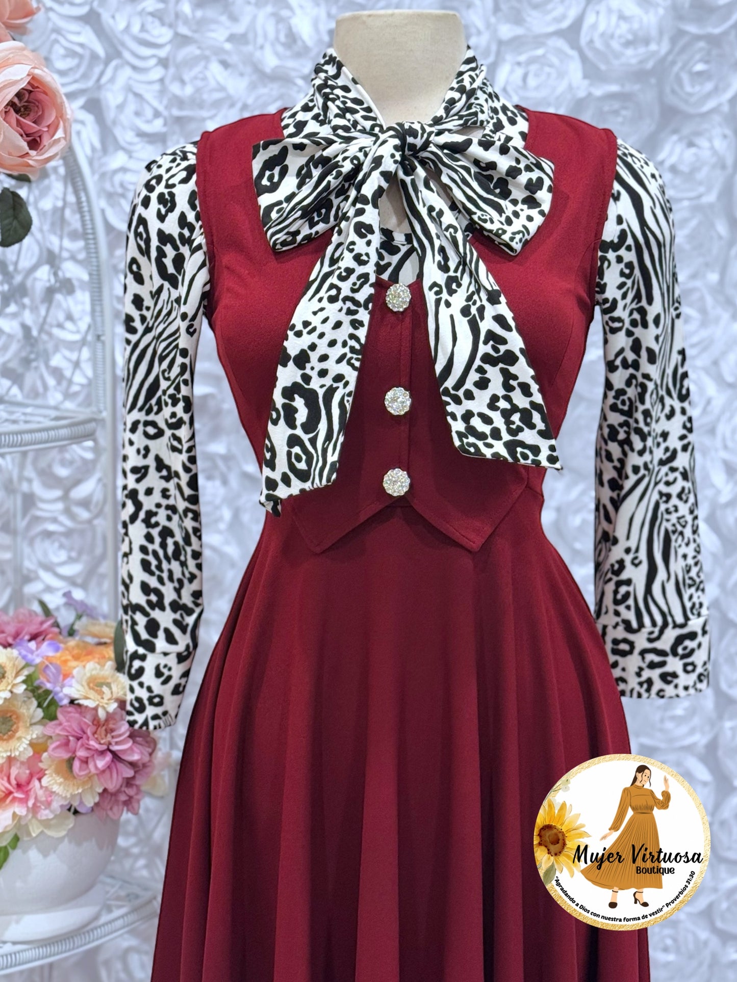 Sara Burgundy Vest Overall