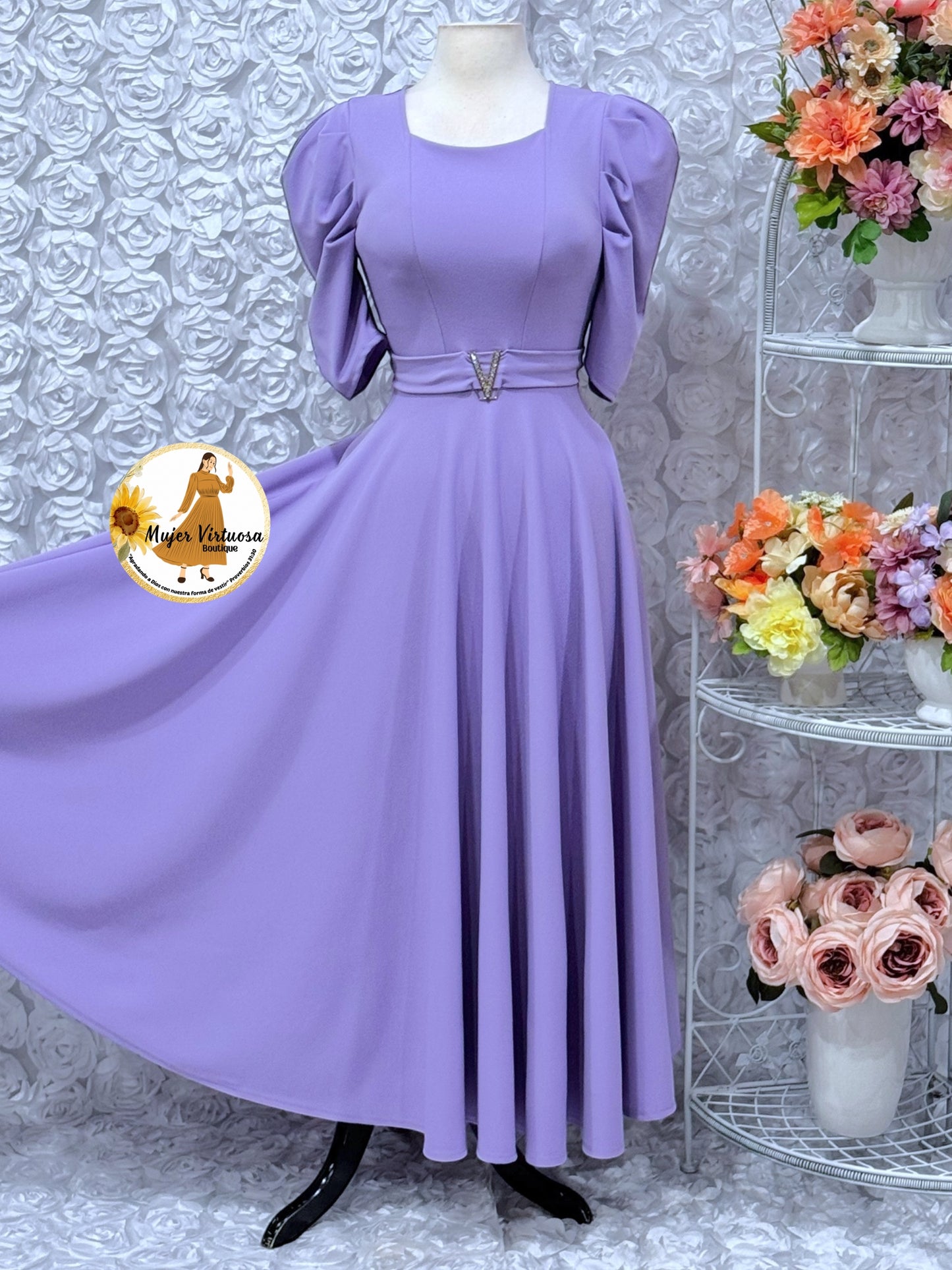Lily Lavender Maxi Dress