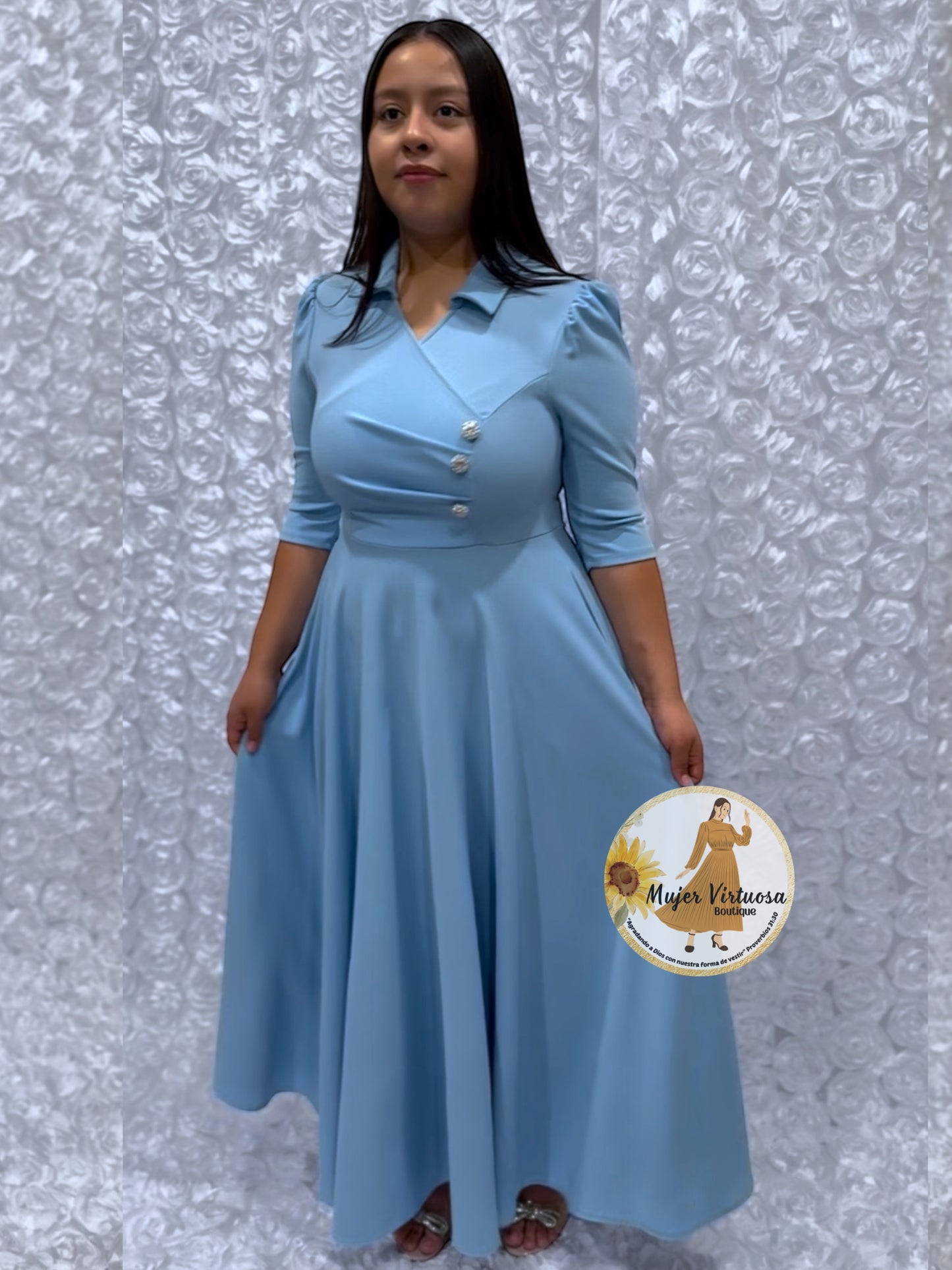 Priscila Baby Blue Dress