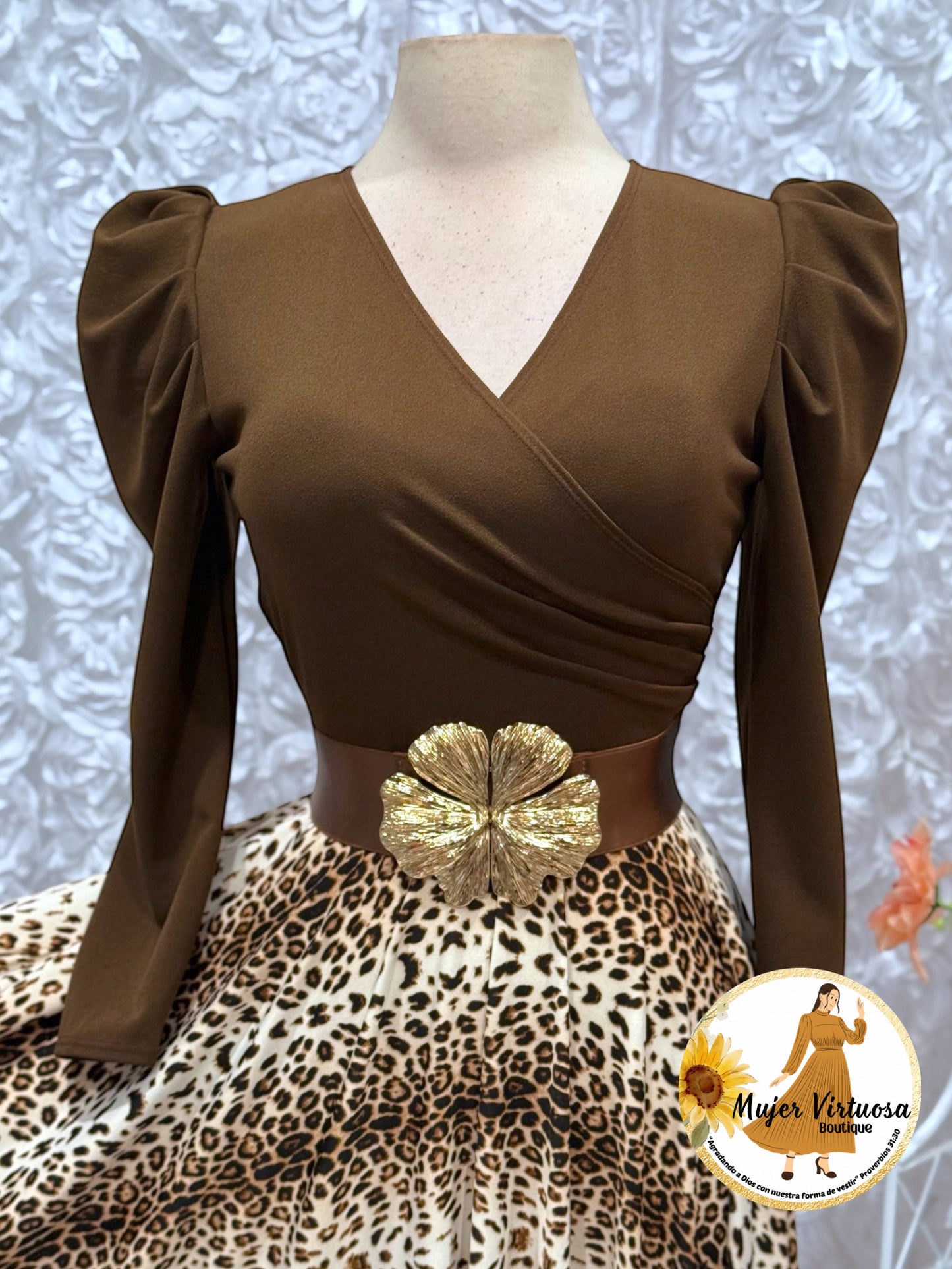 Larissa Brown Animal Print Dress