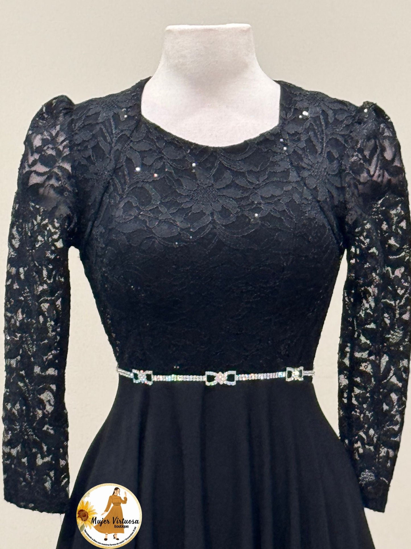 Isabelle Black Elegant Dress
