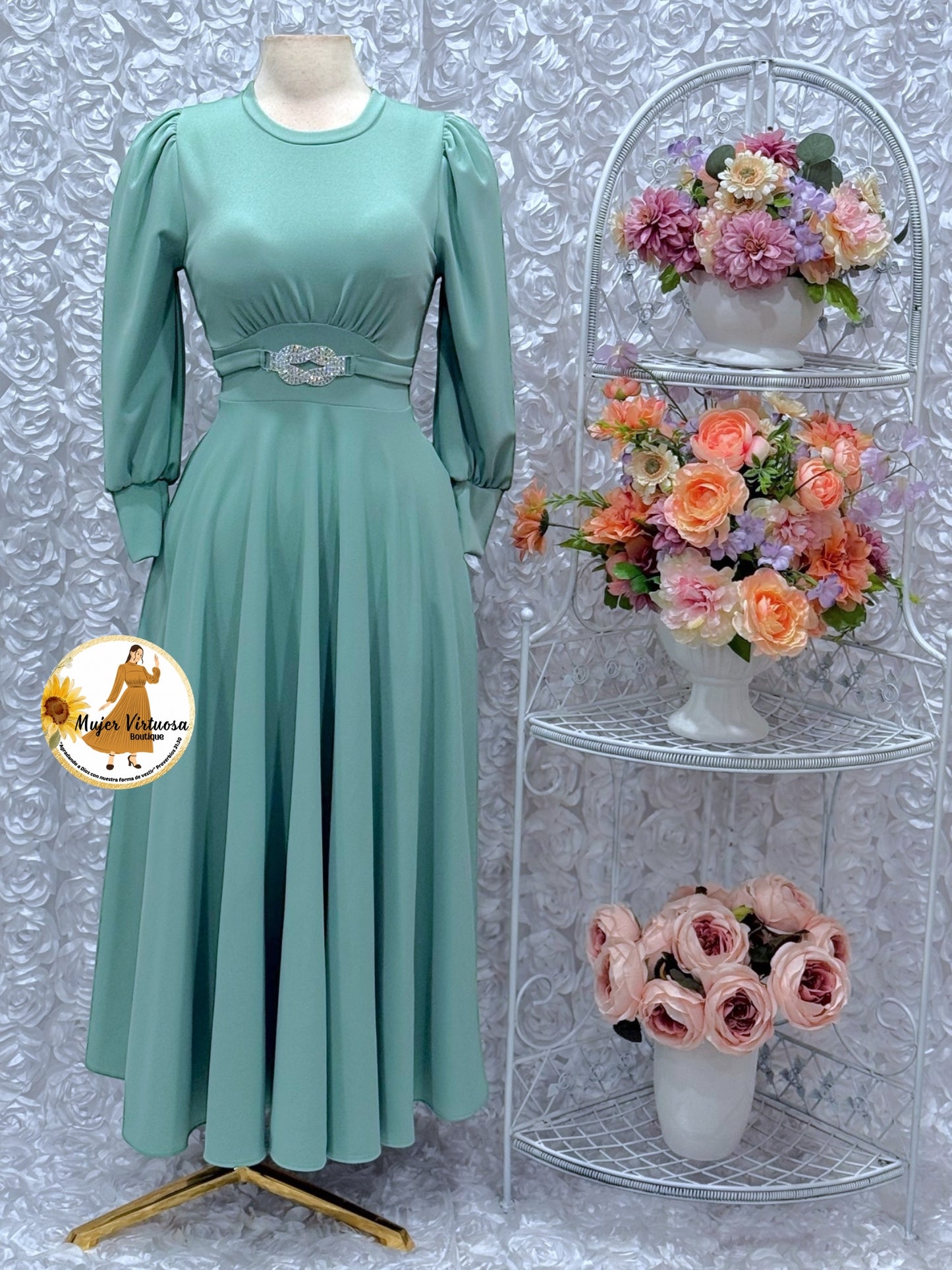 Natasha Sage Dress