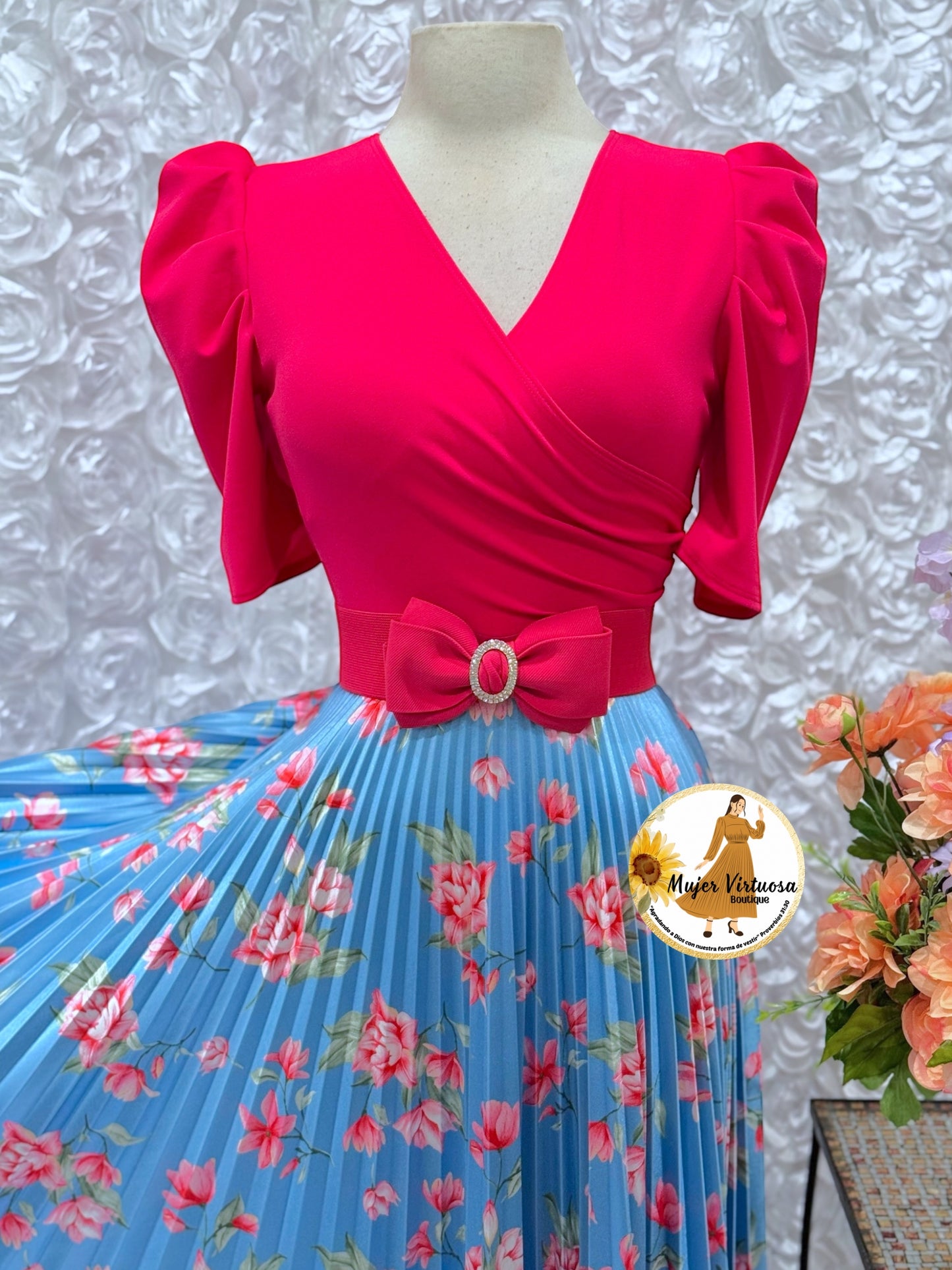 Cinto con Moño Fucsia