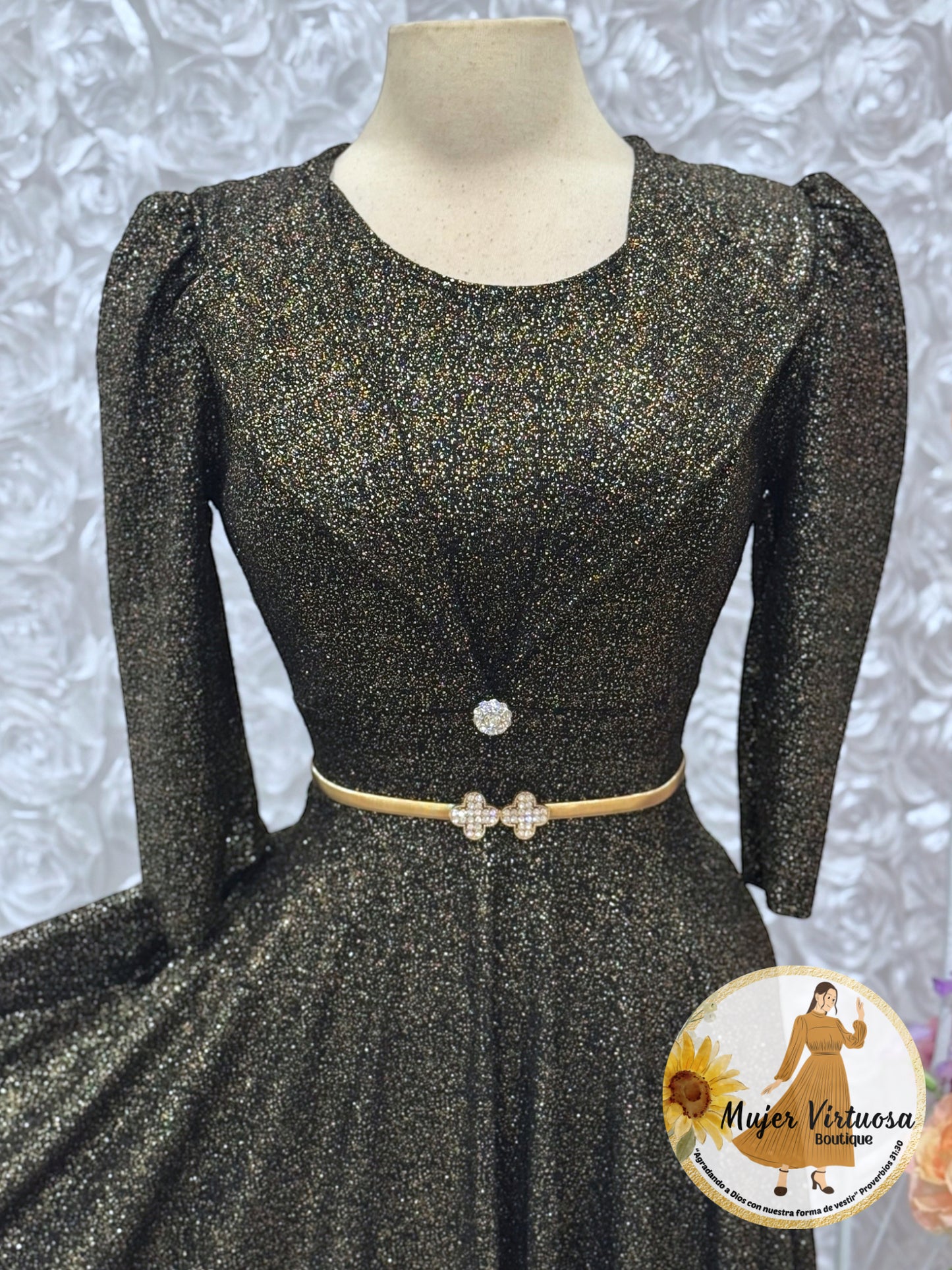 Astrid Black & Gold Blazer Dress