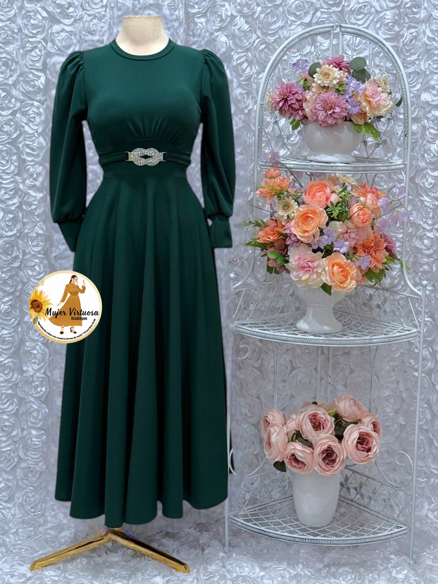 Natasha Hunter Green Dress