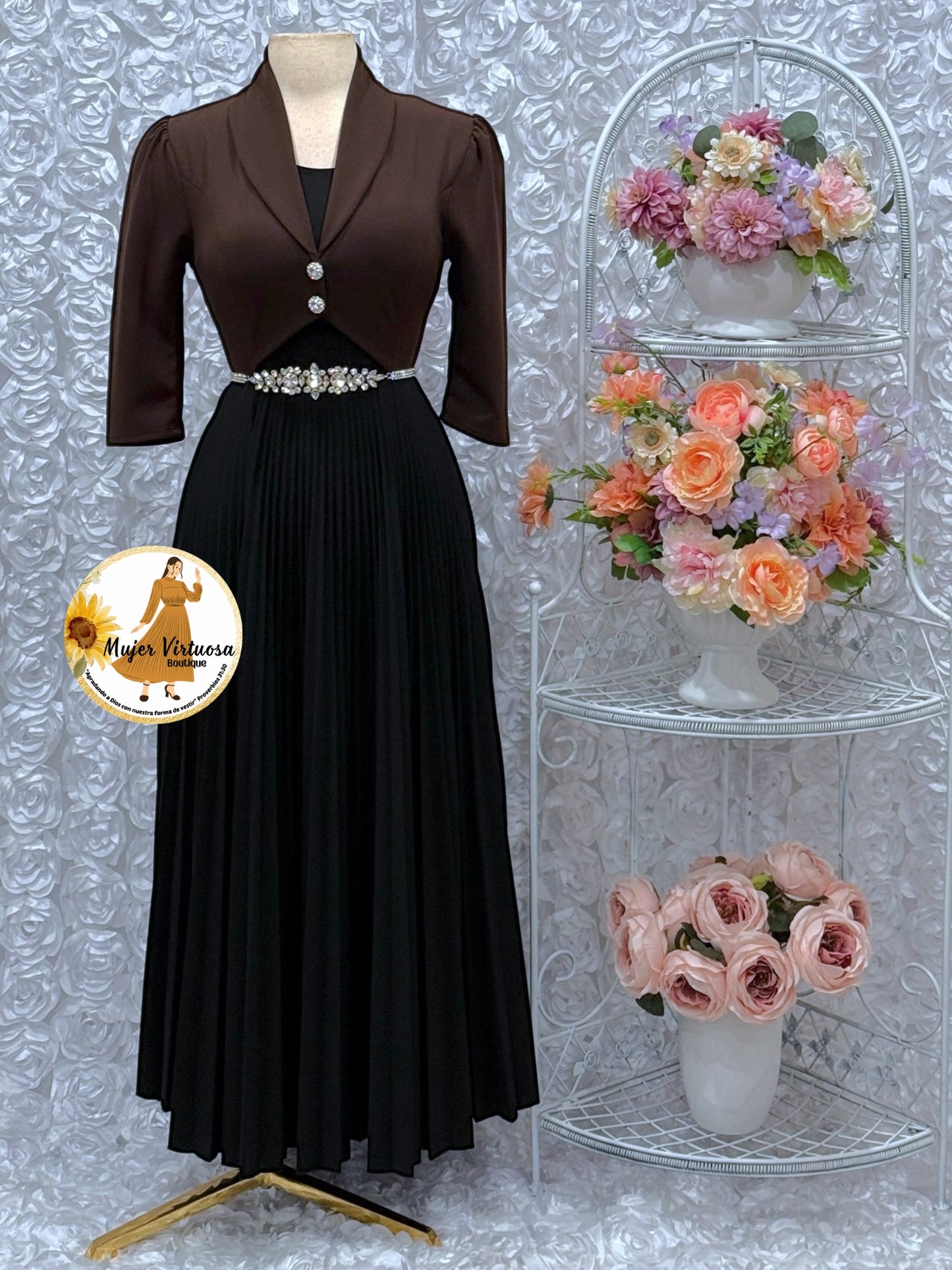 Emely Brown & Black Dress