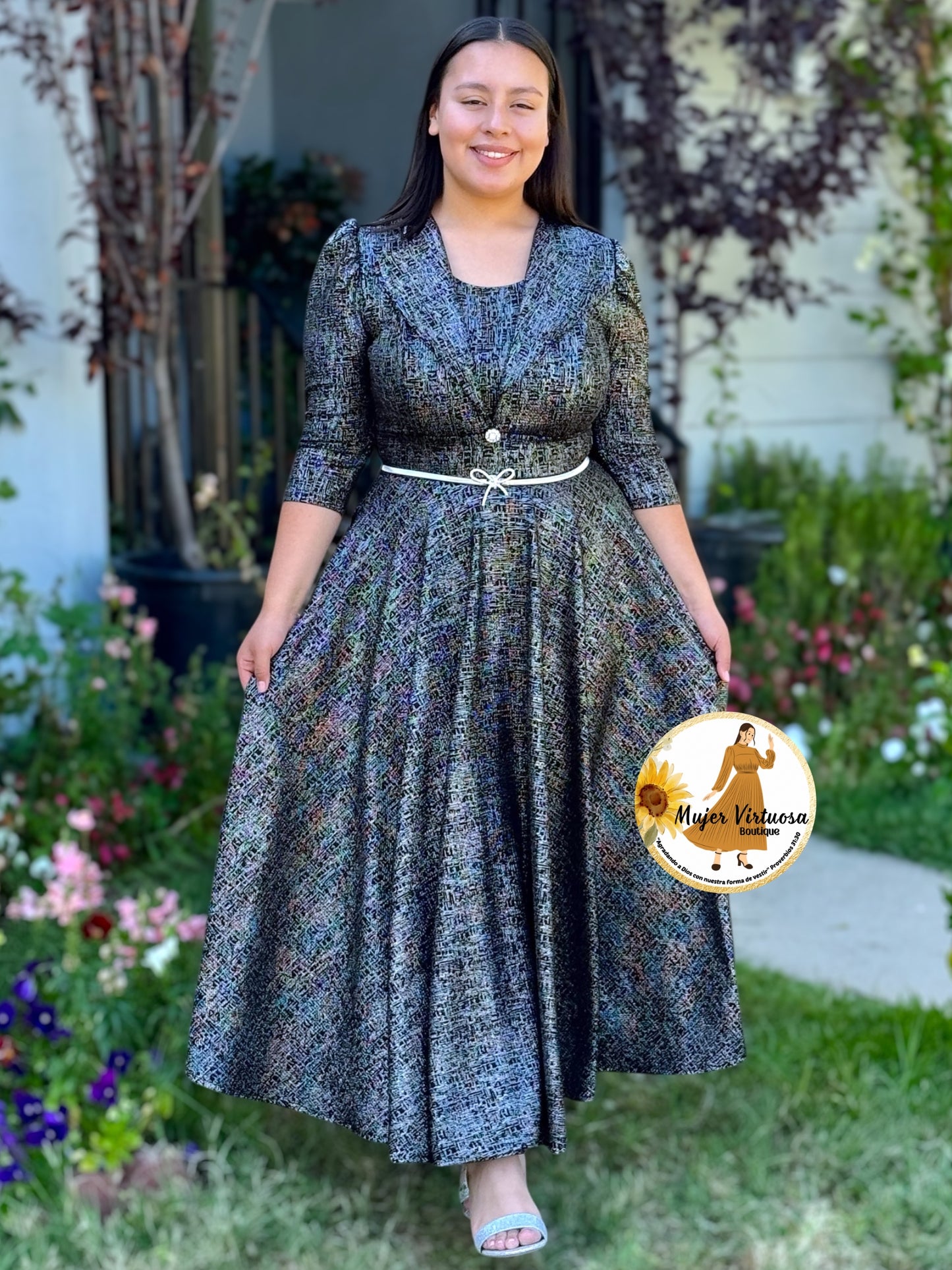 Astrid Black & Silver Blazer Dress
