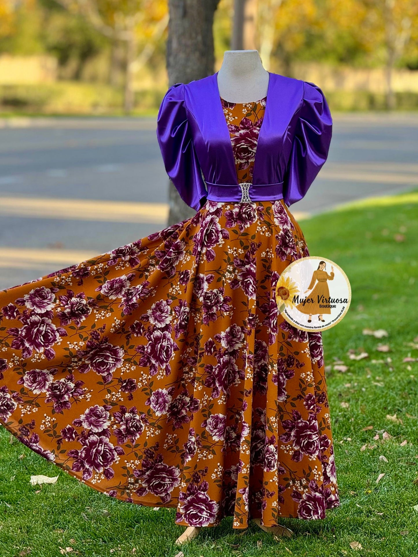 Saori Violet/Mustard Blazer Dress