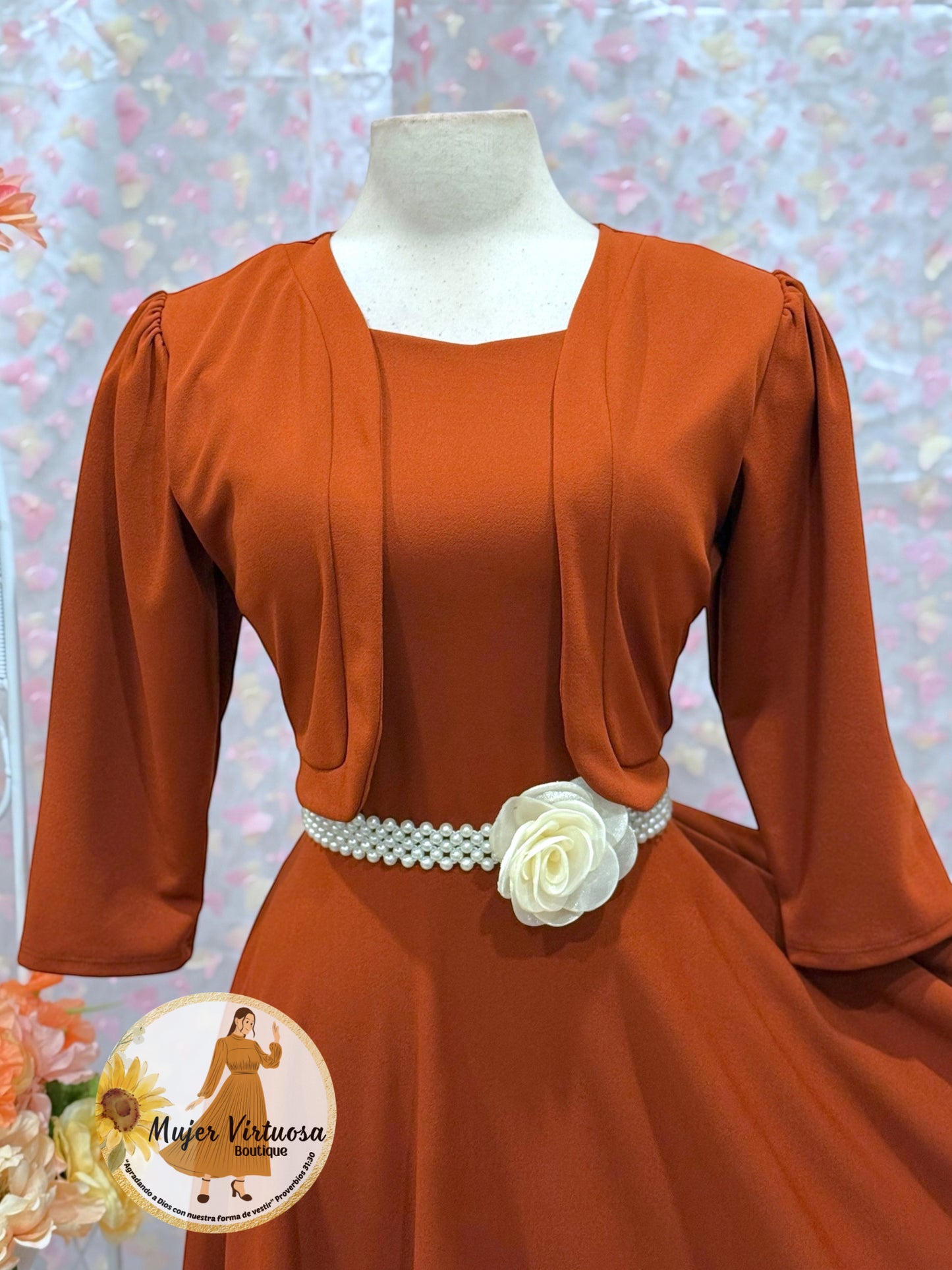 Terracota Blazer Maxi Dress