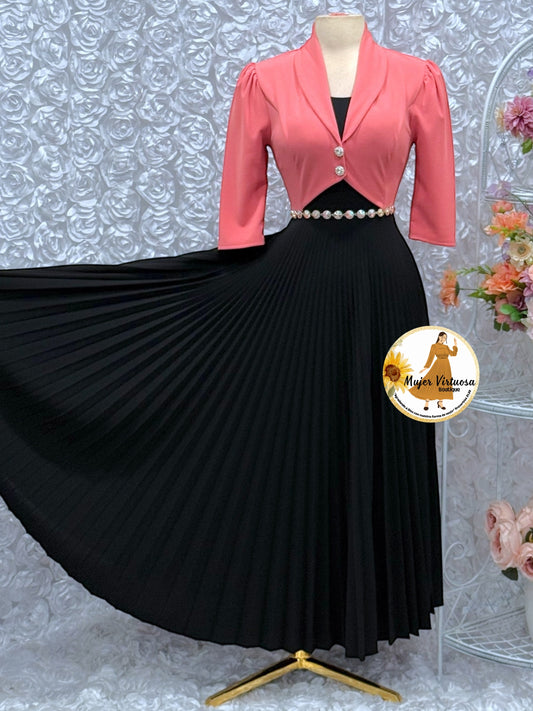 Emely Pink & Black Dress