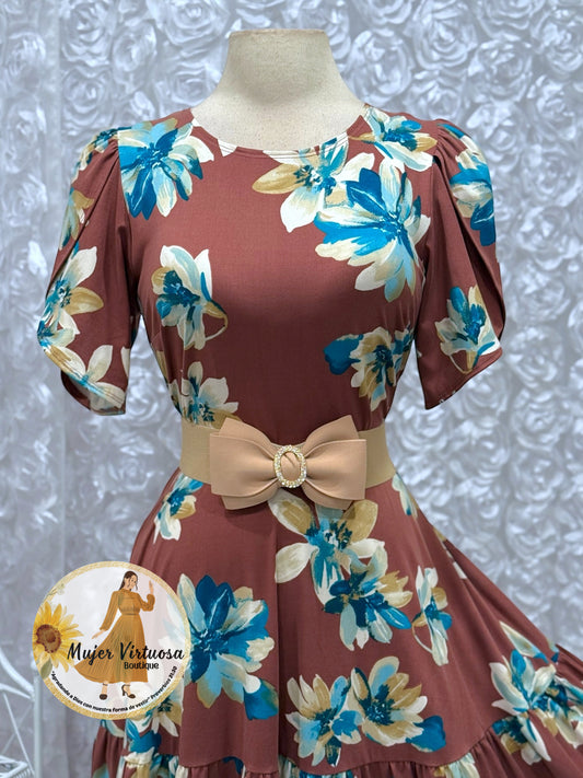 Mocha Bow Elastic Belt