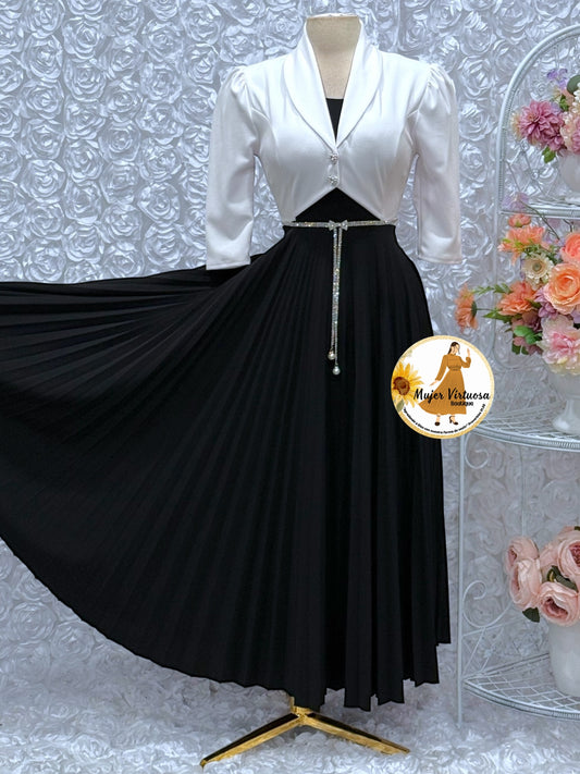 Emely White & Black Dress