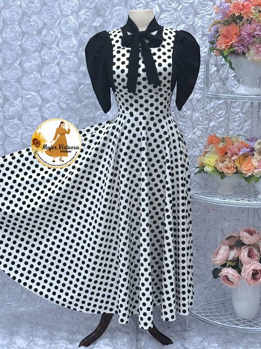 Angie White Polka Dot Overall