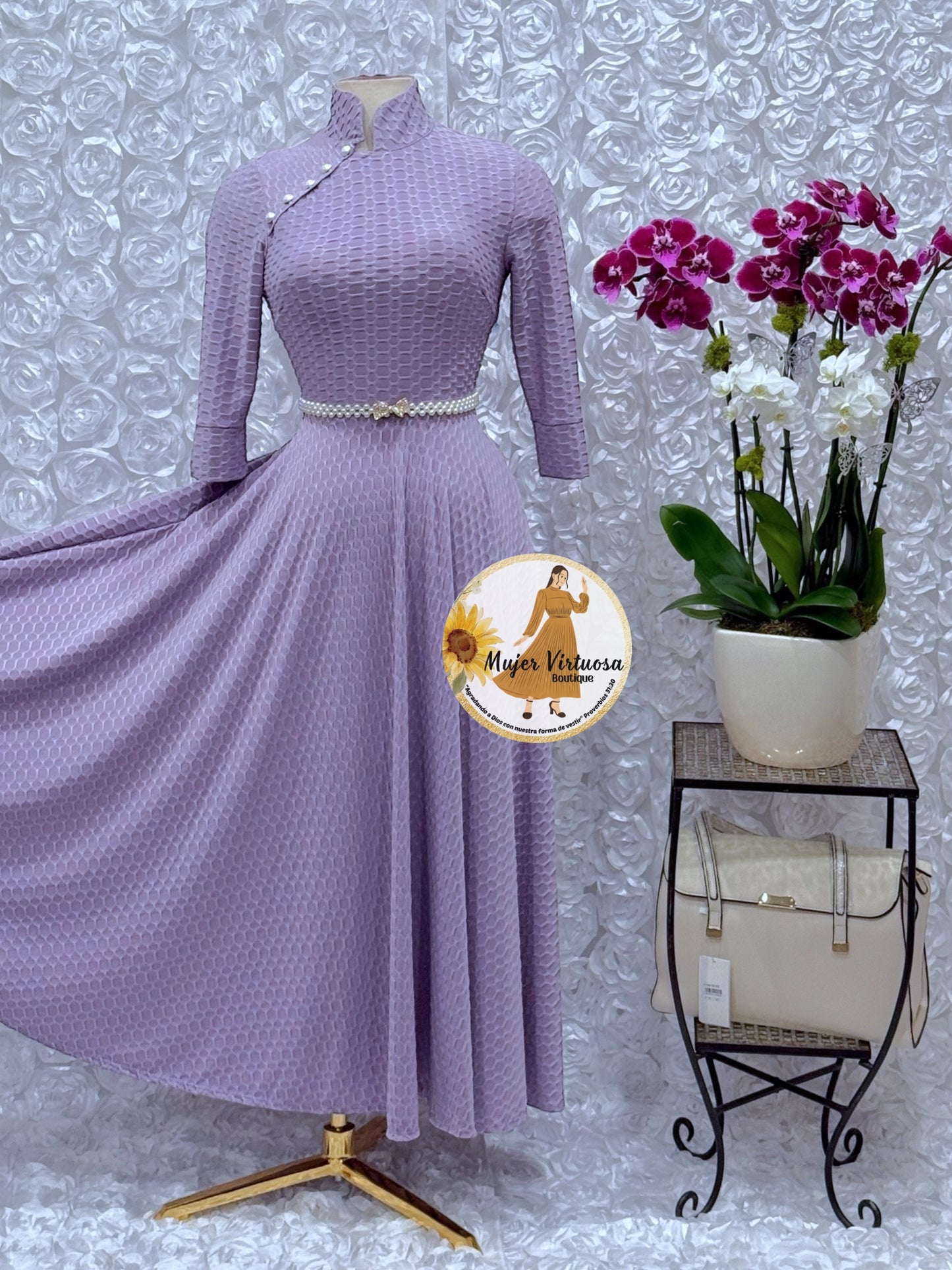 Lilac Chinese Style Dress