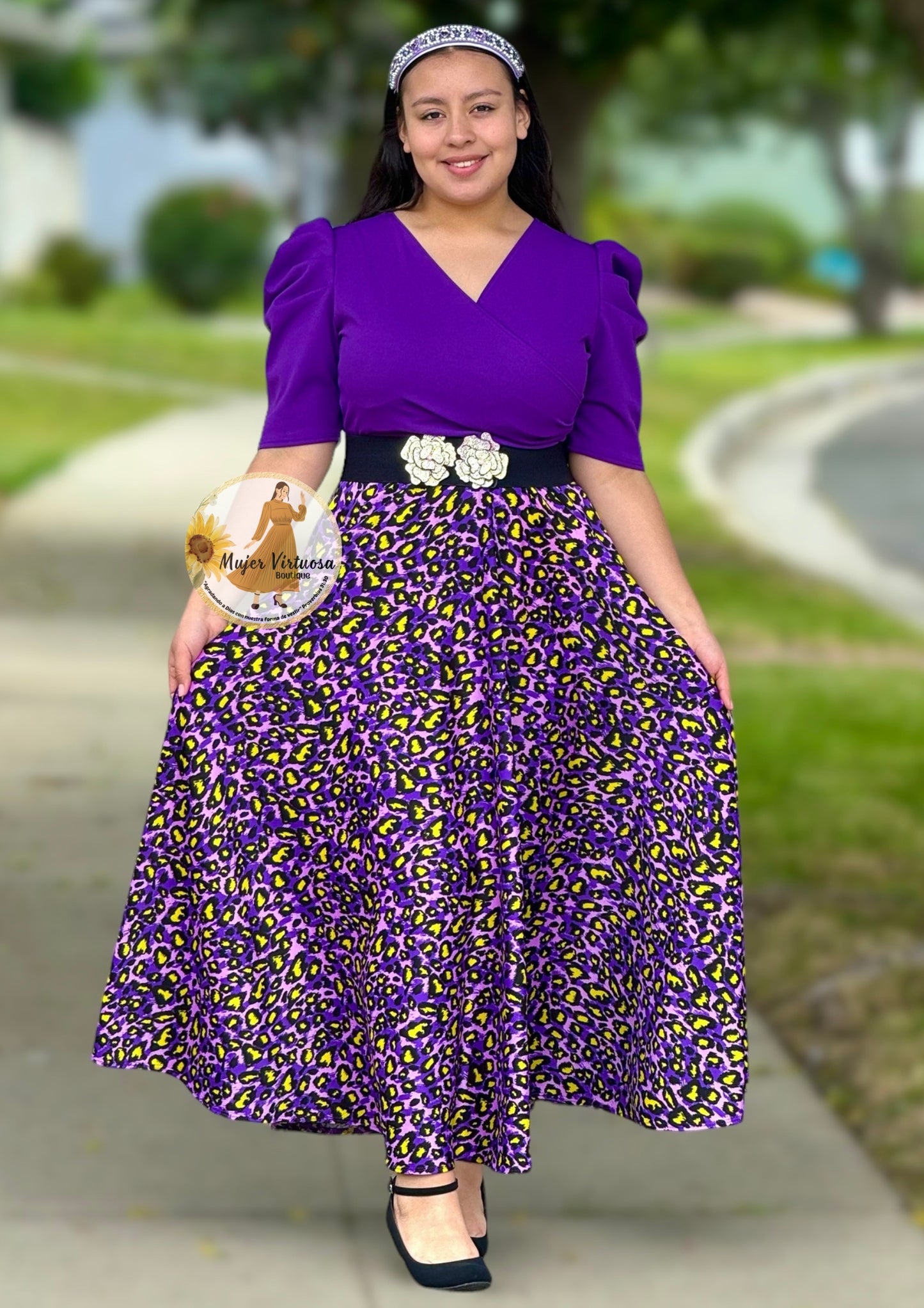 Susan Violeta Animal Print Dress
