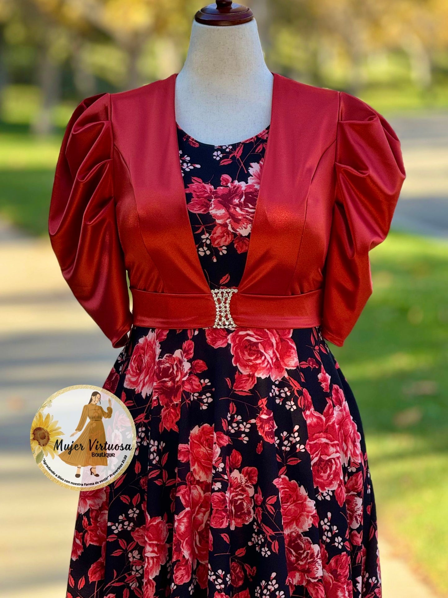 Saori Red/Black Blazer Dress