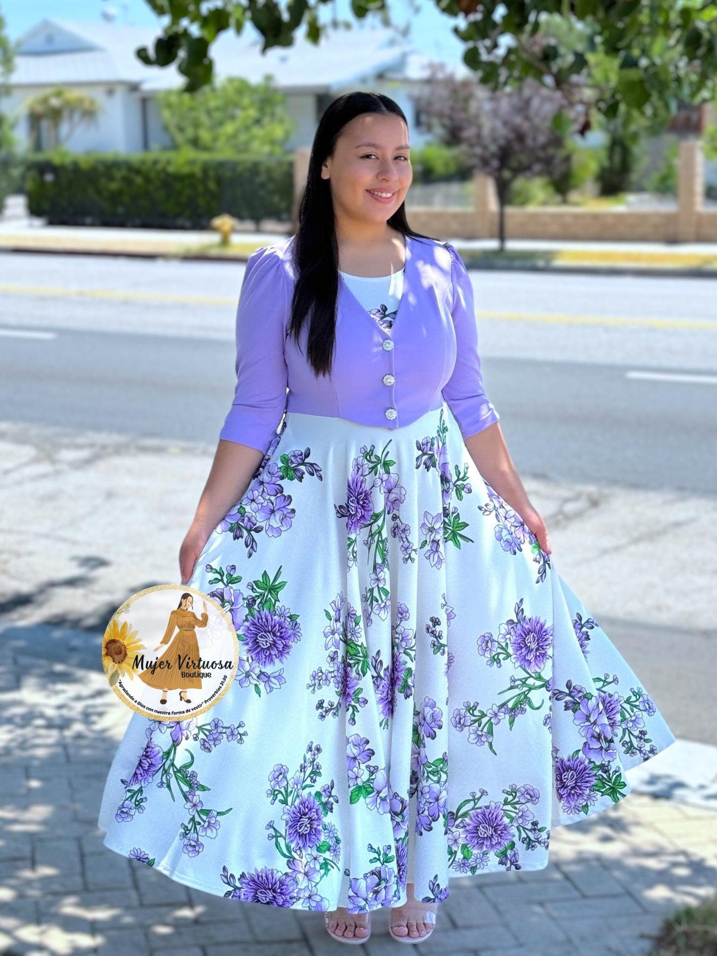 Betsy Lilac Floral Blazer Dress