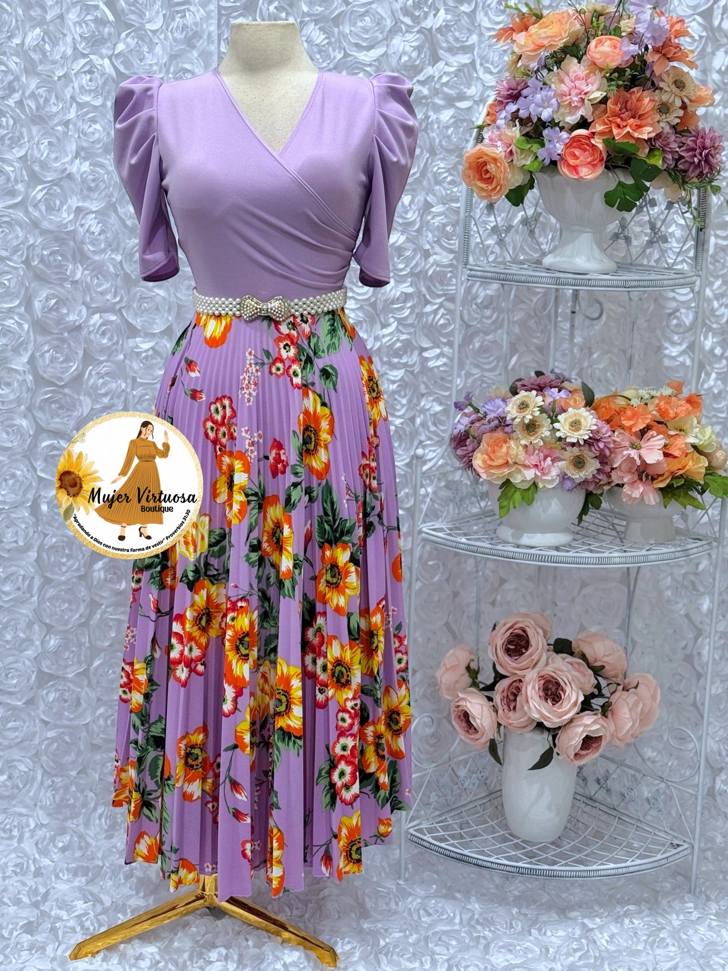 Jessica All Lilac Floral Dress