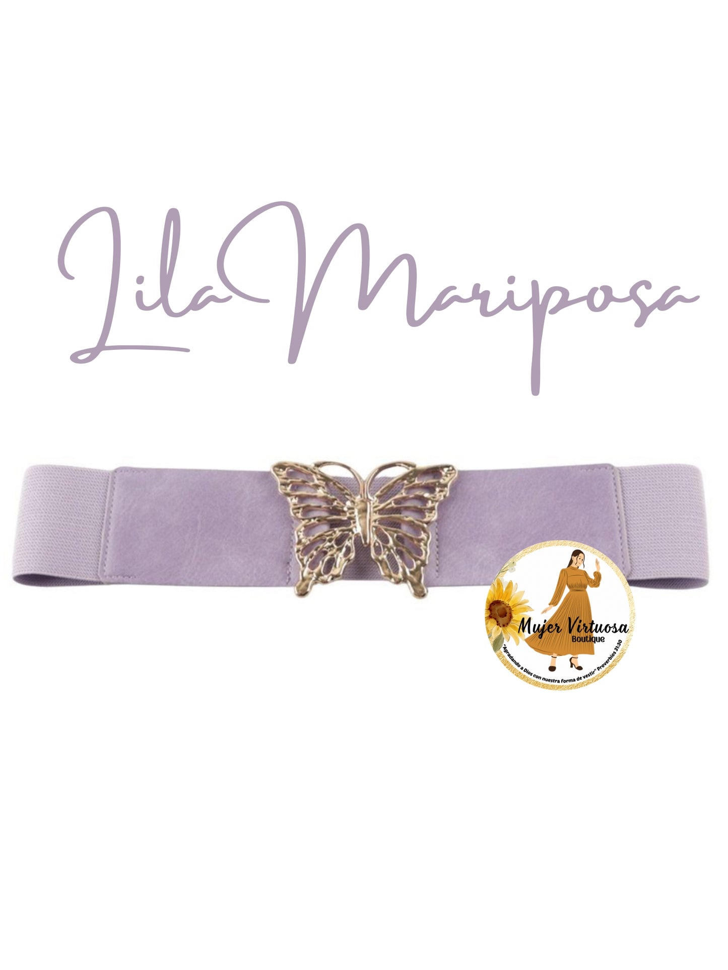 Butterfly Lilac Elastic Belt