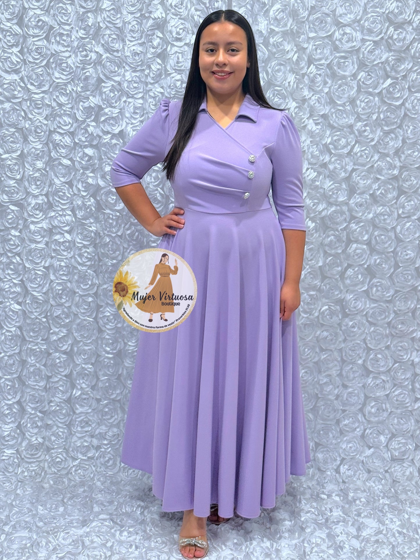 Priscila Lilac Dress