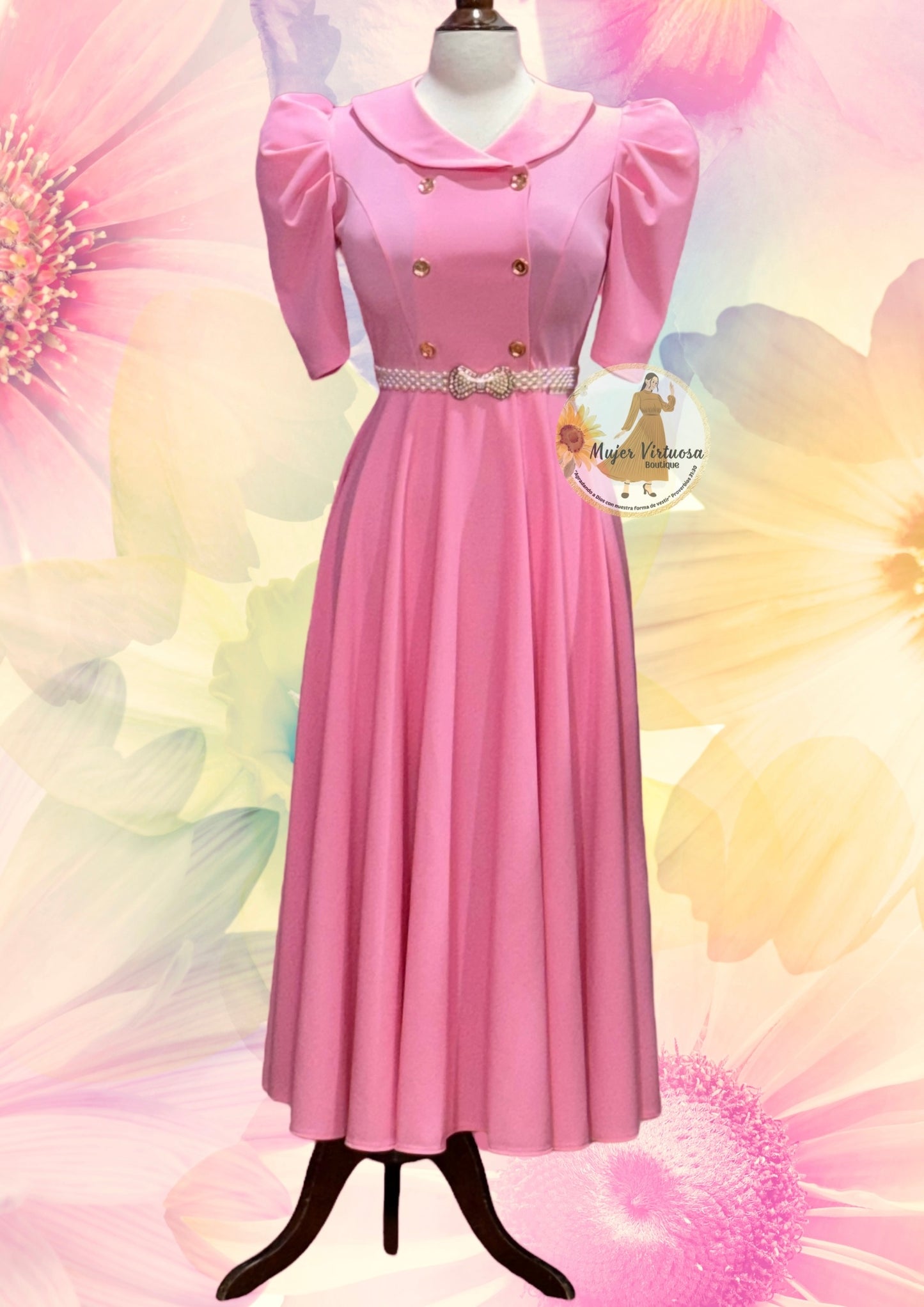 Dorothy Pink Vintage Style Dress