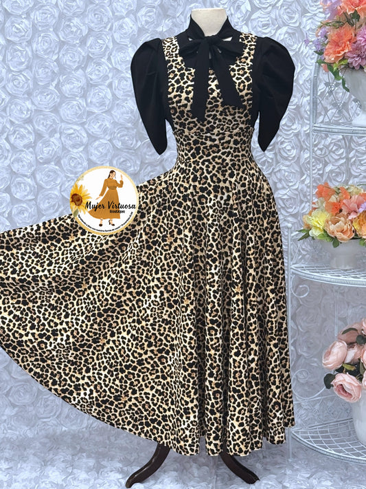 Angie Cheetah Print Overall