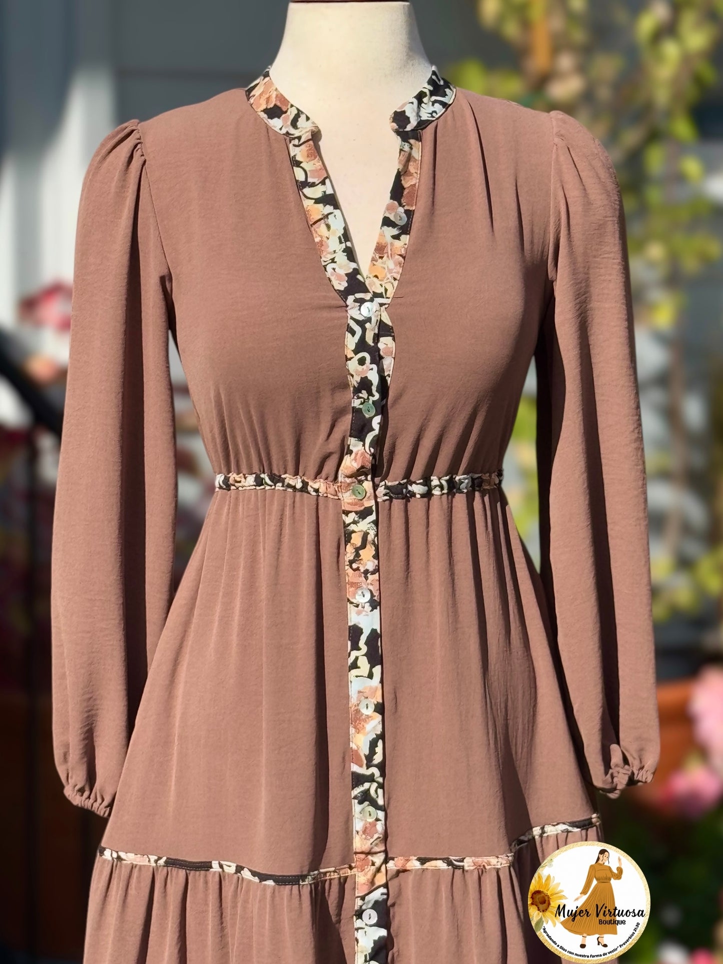 Amber Brown Maxi Dress