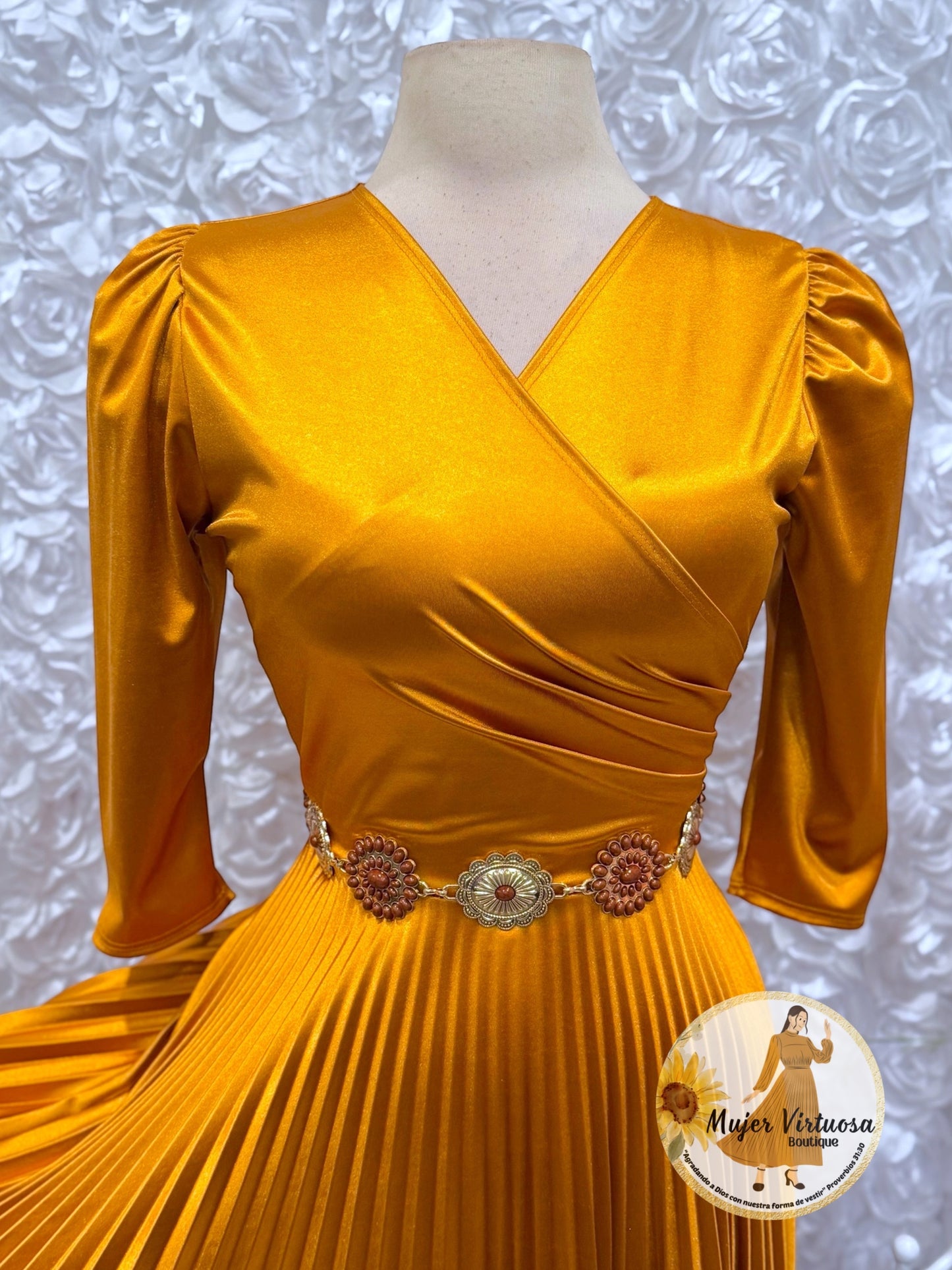 Brown & Gold Chain Belt