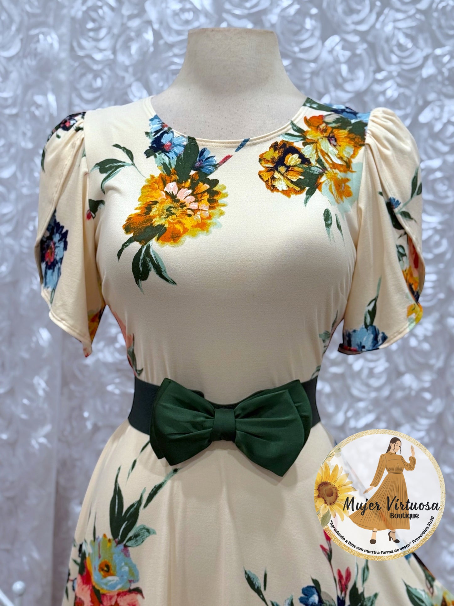 Abigail Ivory Floral Dress