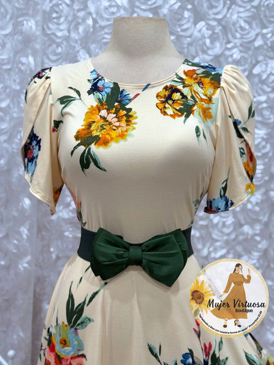 Green Bow Elastic Belt