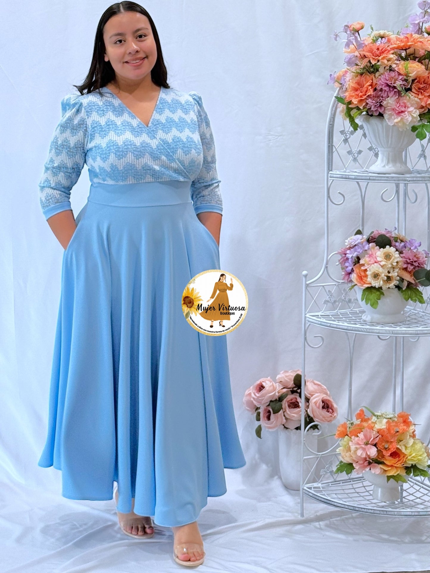 Débora Sky Blue Dress